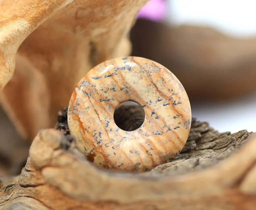 Pendentif donut en Jaspe paysage