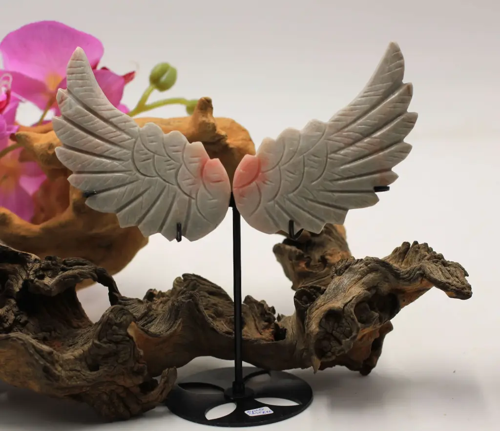 Aile d'Ange sur pied en Opale rose