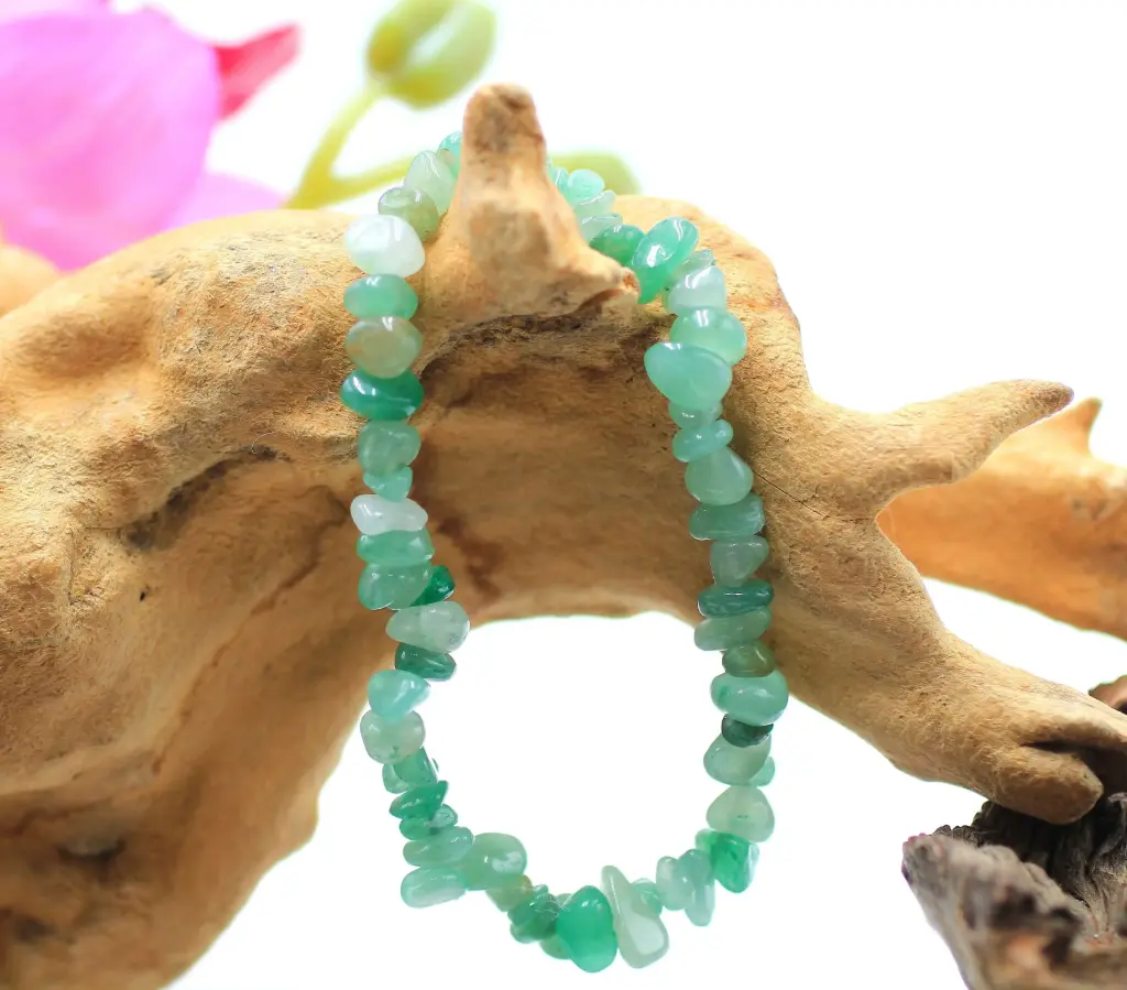 Bracelet baroque en Aventurine verte