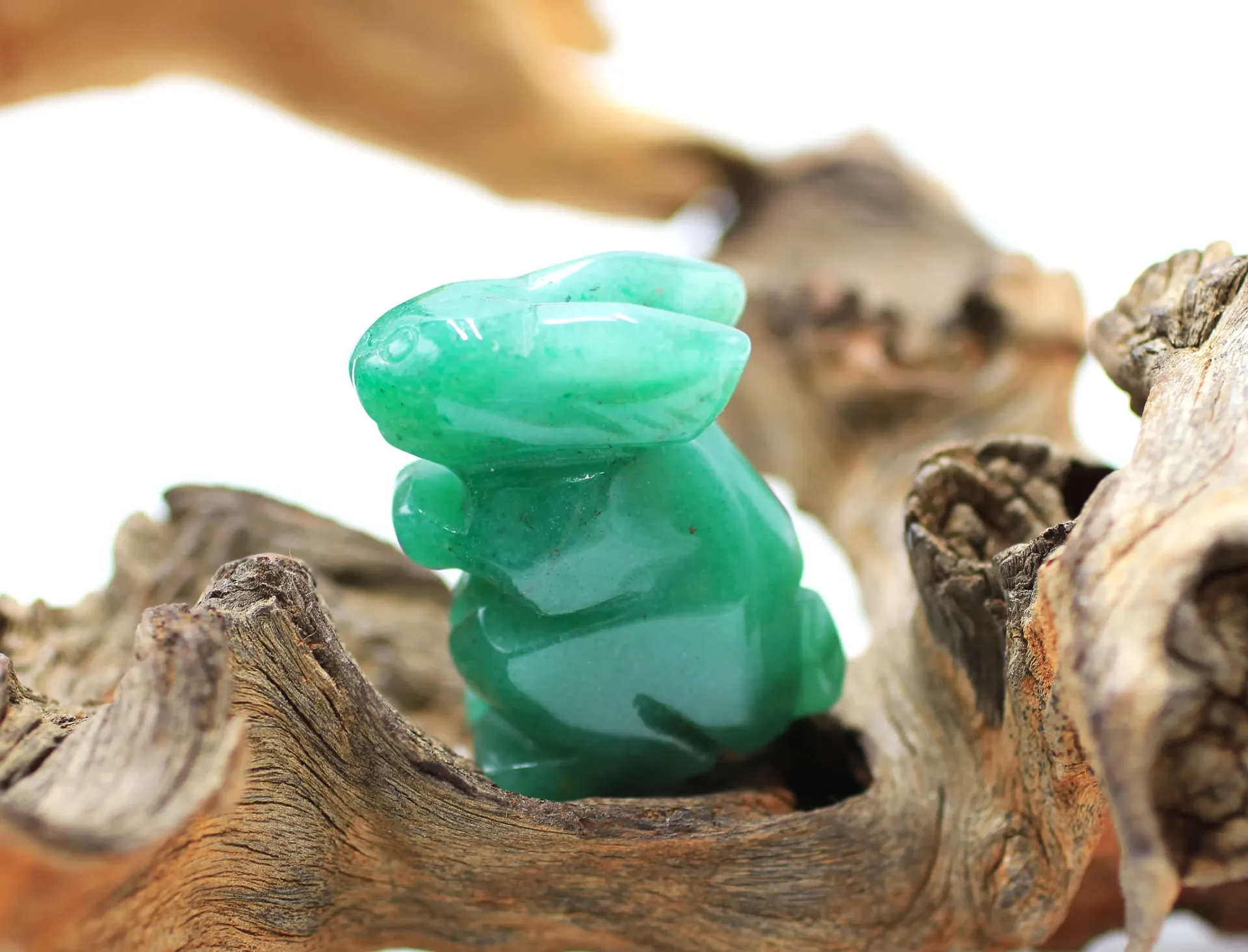 Lapin en Aventurine verte