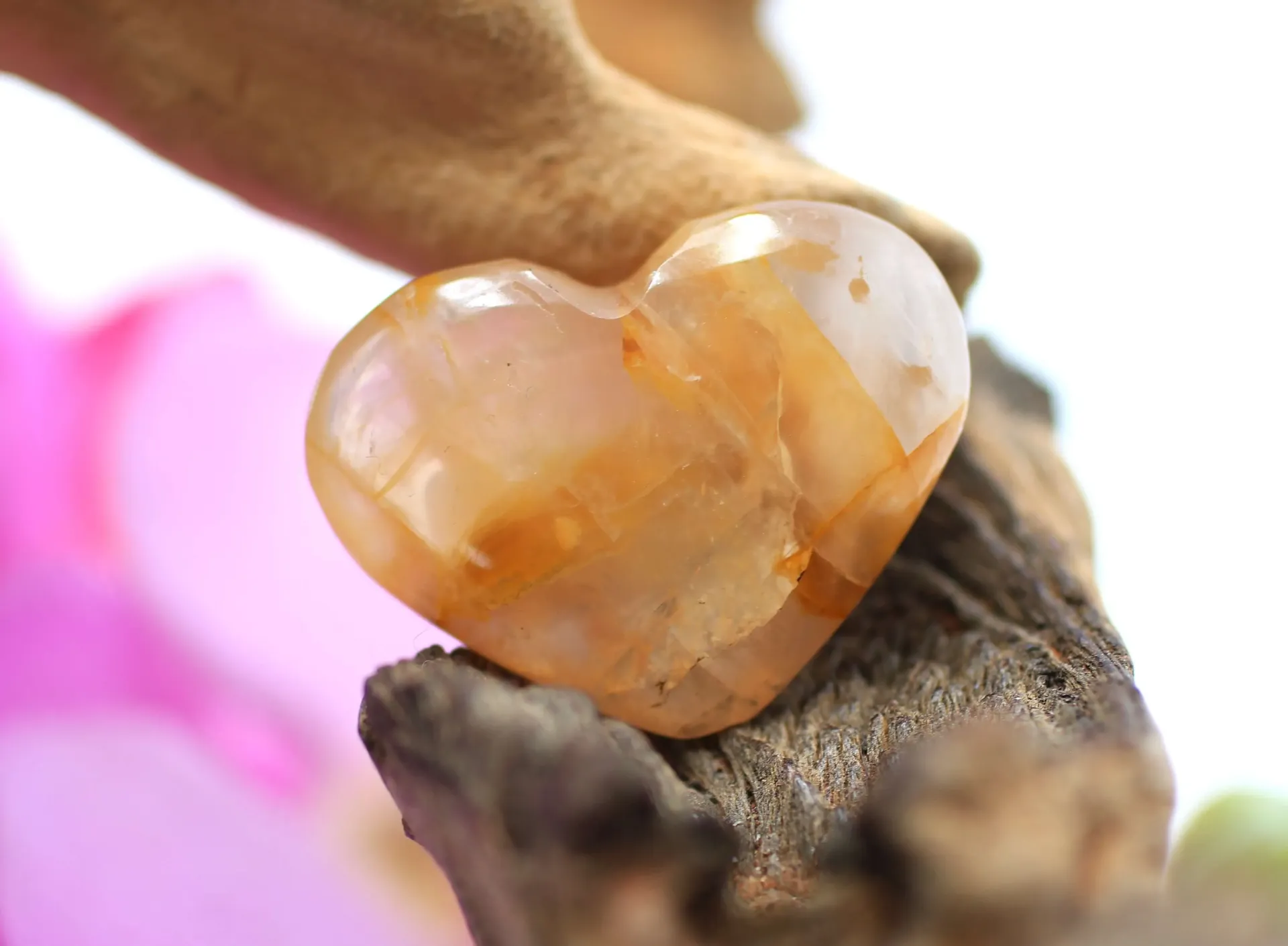 Cœur en Quartz Golden Healer