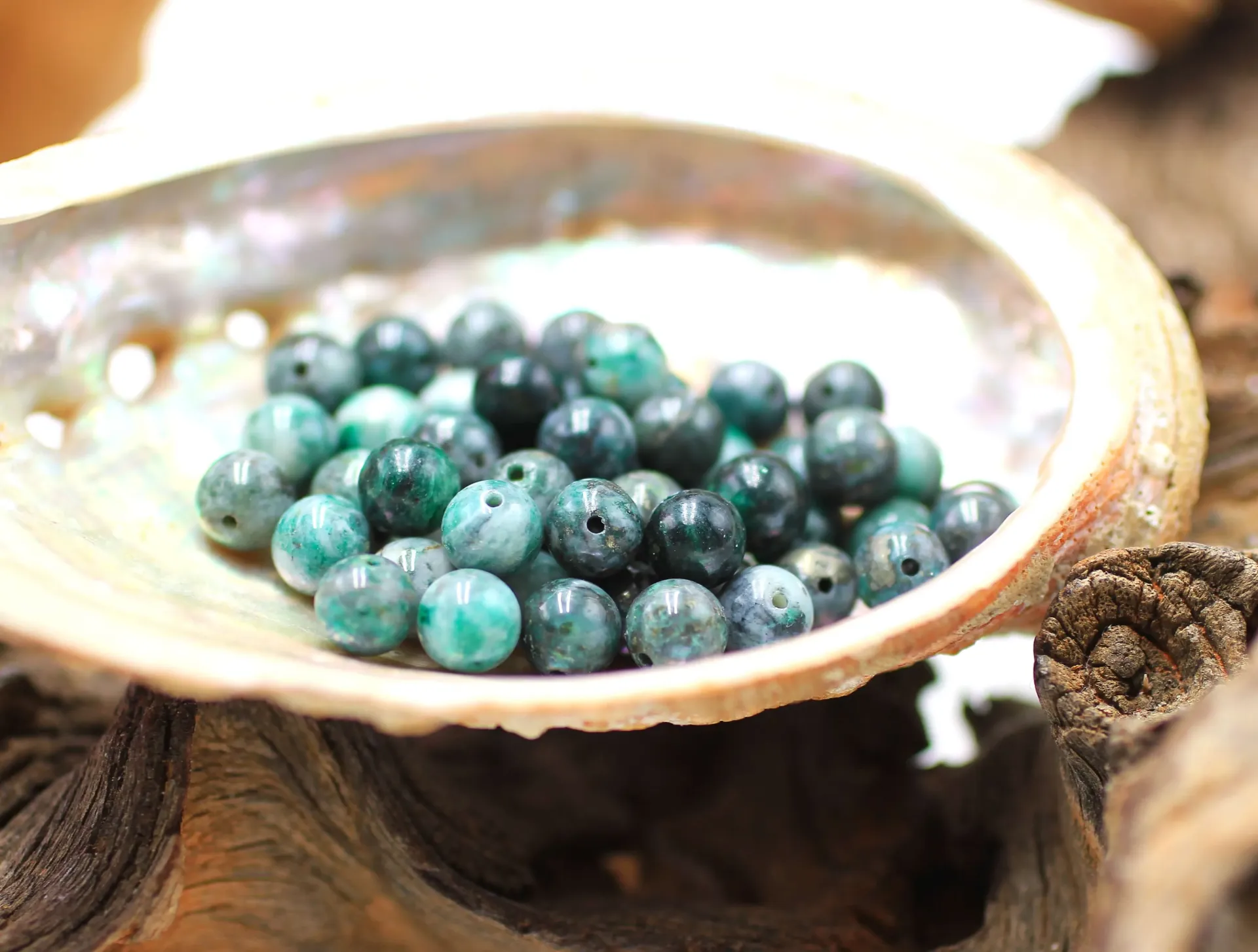 Perle 6mm en Chlorite