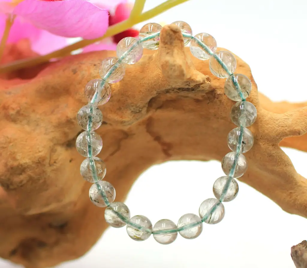 Bracelet en perles 9mm en Quartz Tourmaline verte