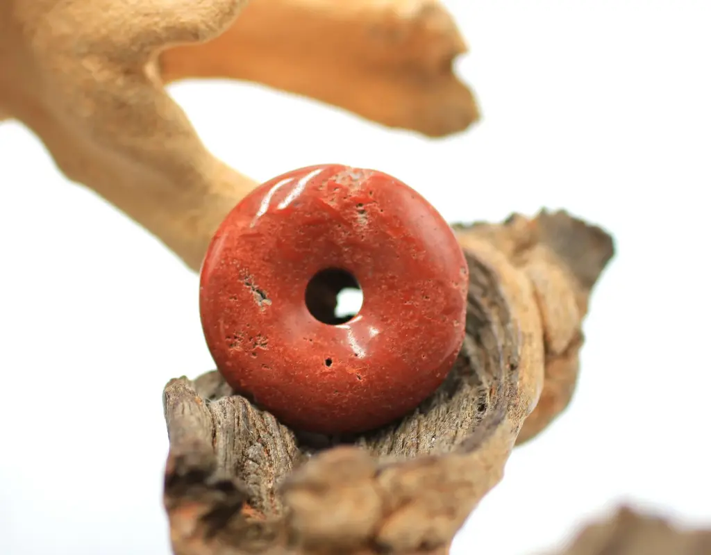 Pendentif donut en Jaspe rouge