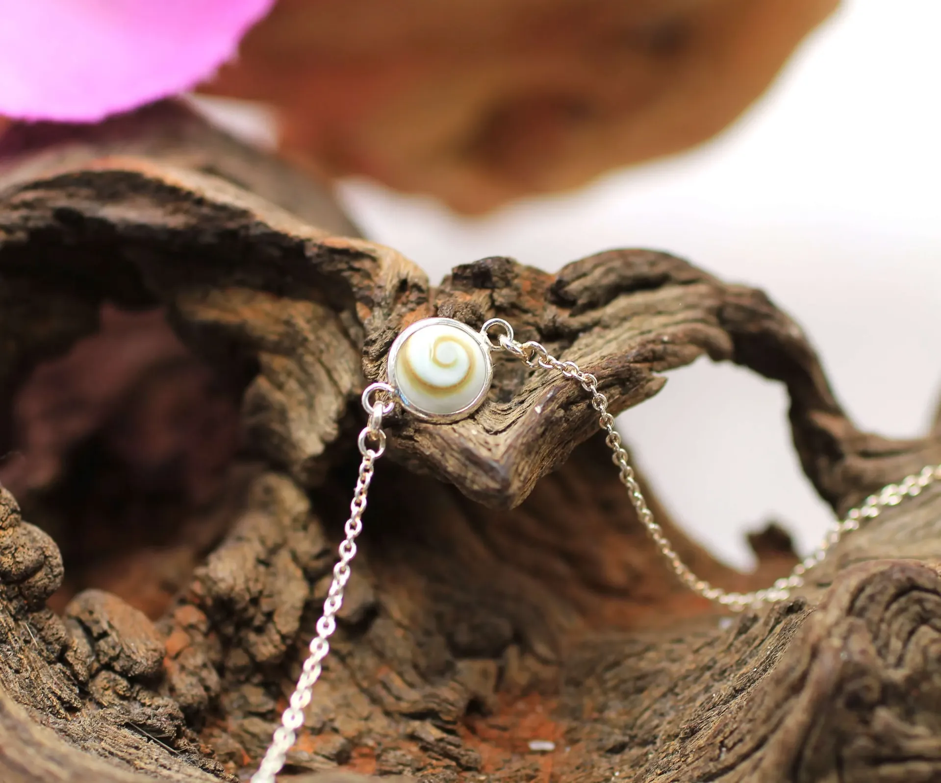 Bracelet avec fermoir en Argent 925 et en Œil de Sainte Lucie