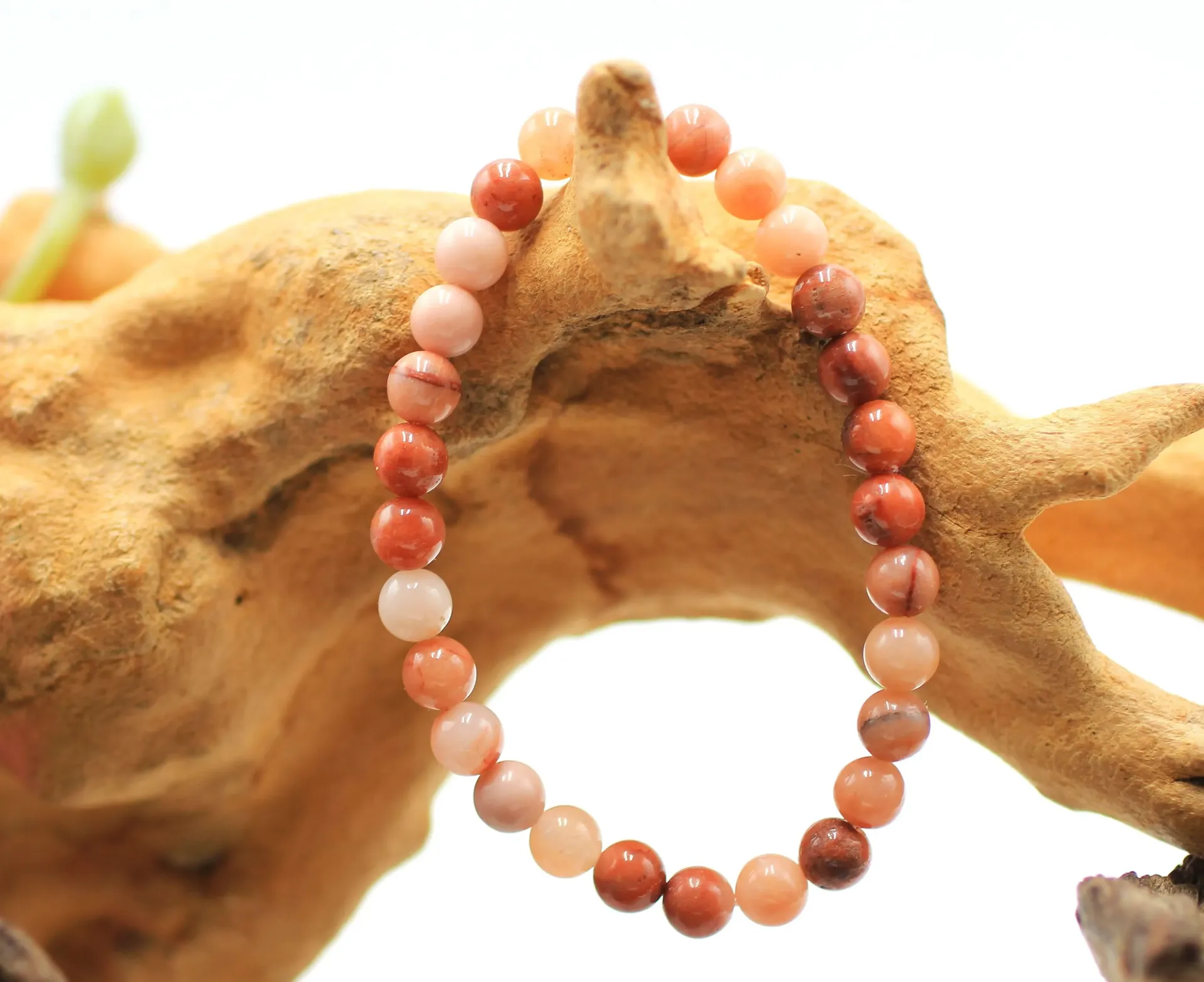 Bracelet en perles 6mm en Aventurine rose