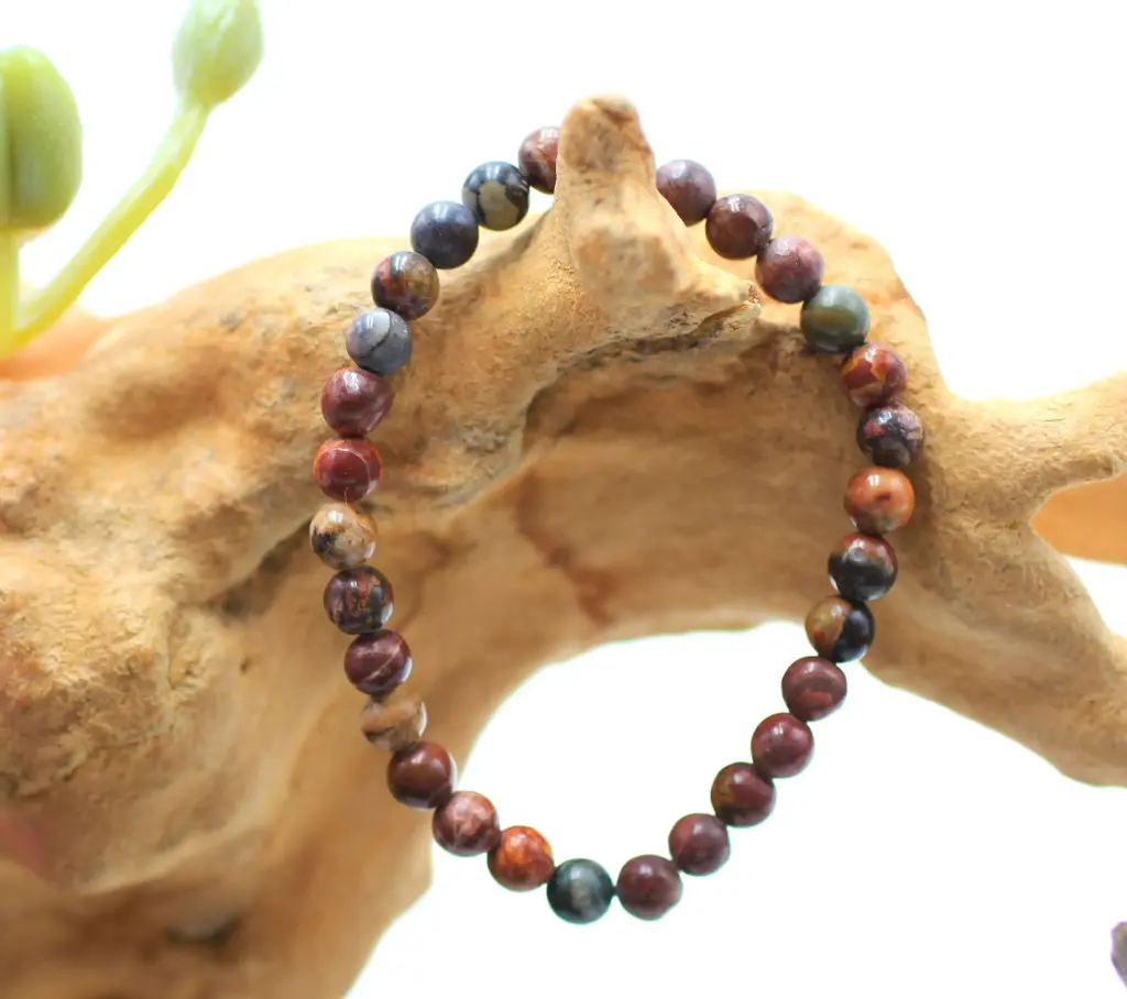 Bracelet en perles 6mm en Jaspe polychrome