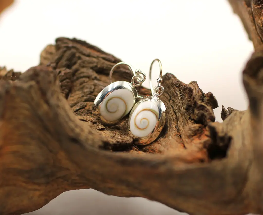 Boucles d'oreille en Argent 925 et en Œil de Sainte Lucie