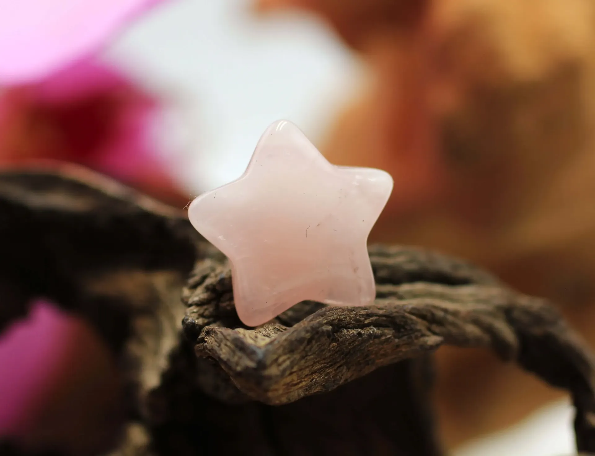 Etoile en Quartz rose