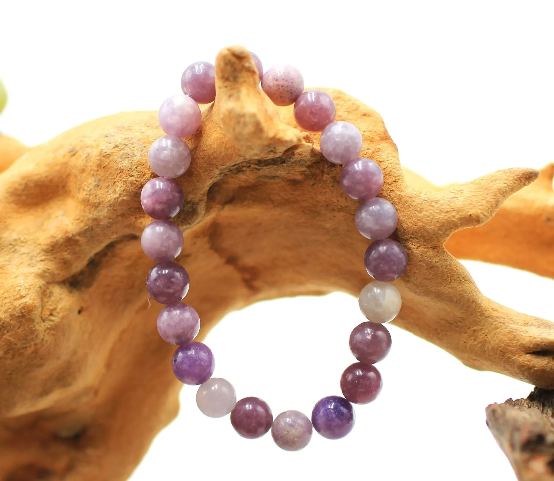 Bracelet en perles 8mm en Lépidolite