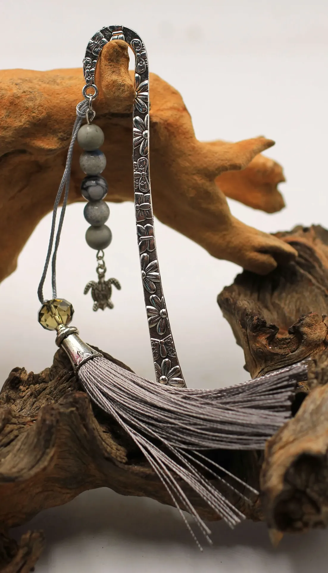 Marque Page en Jaspe K2, Jaspe picasso et Pinolite