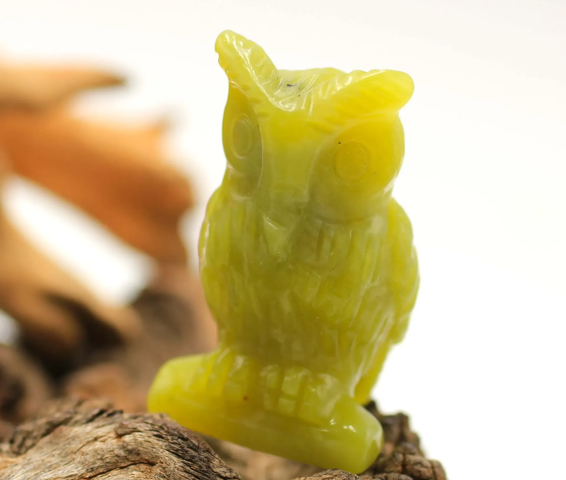 Hibou en Jade citron
