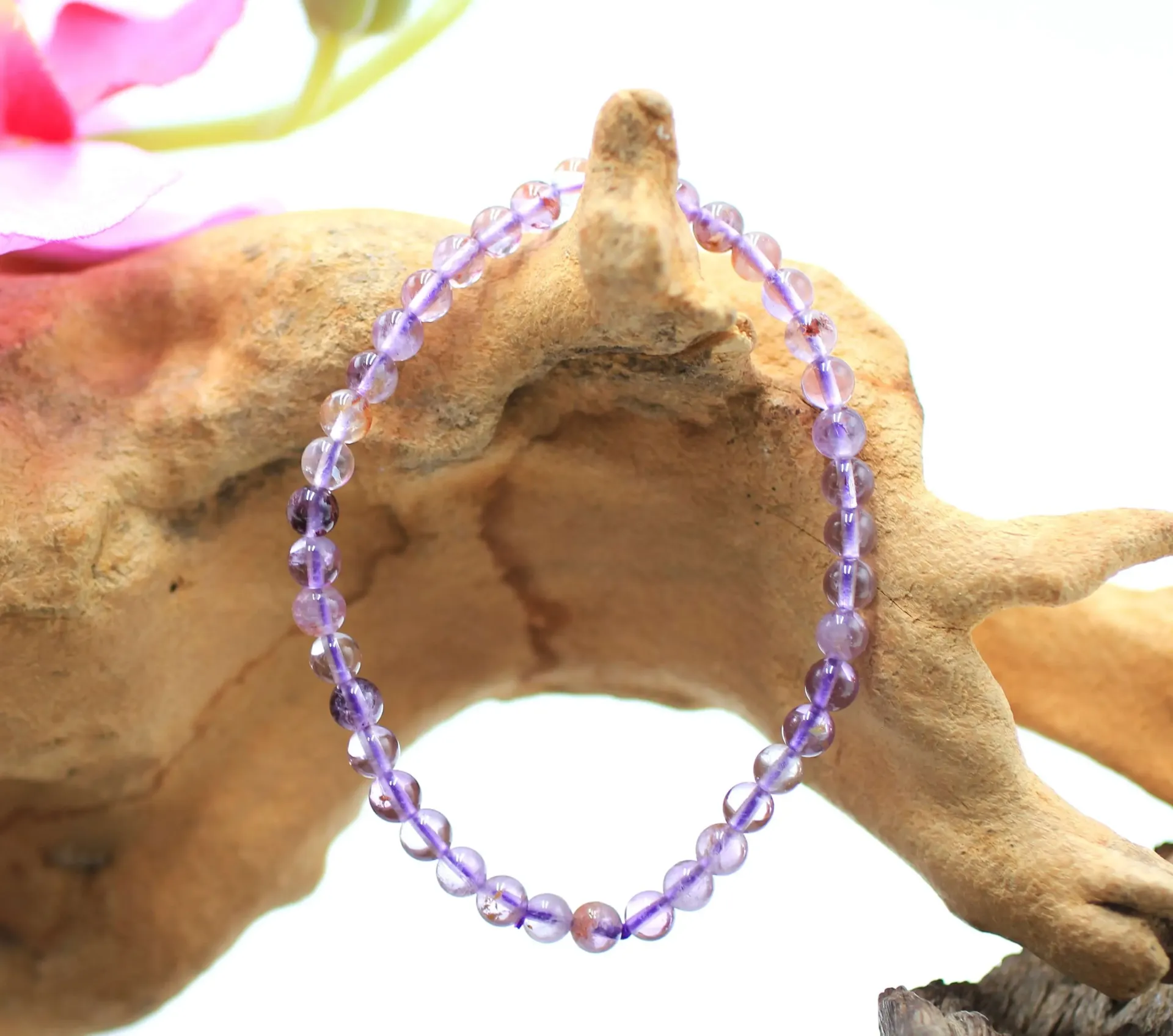 Bracelet en perles 4mm en Cacoxénite