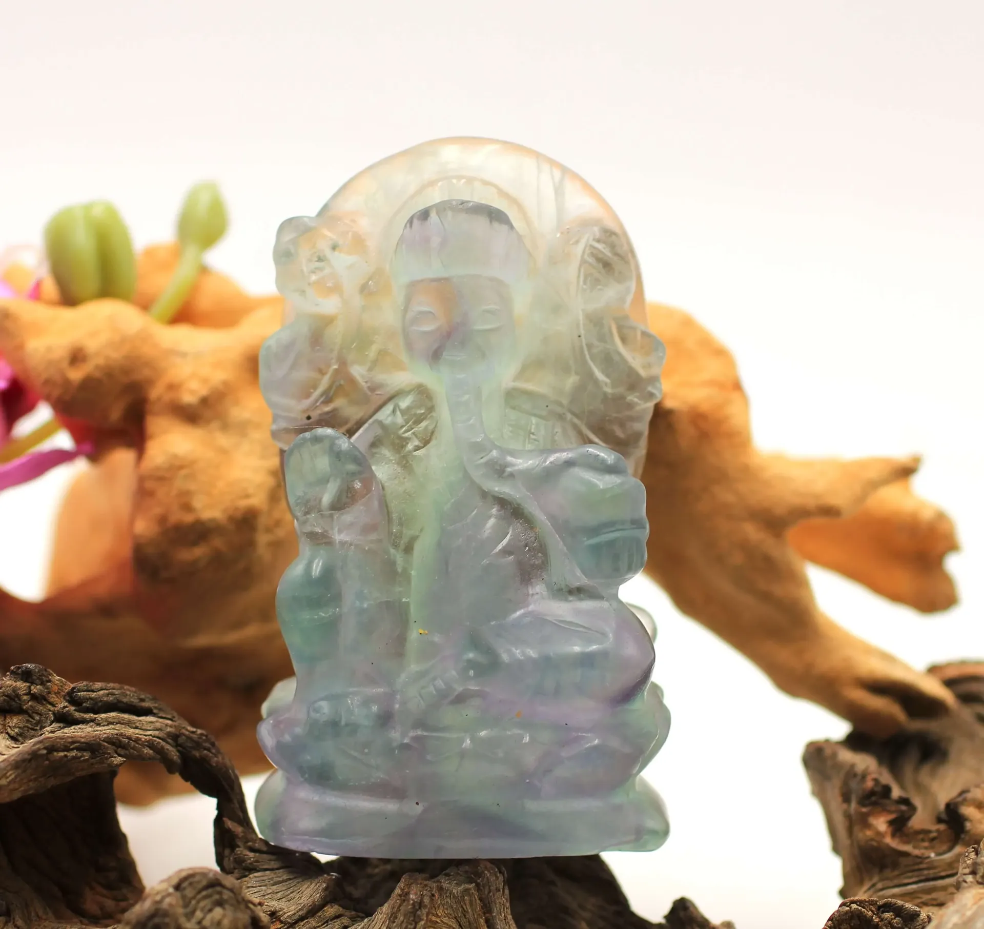 Ganesh en Fluorite multicolore