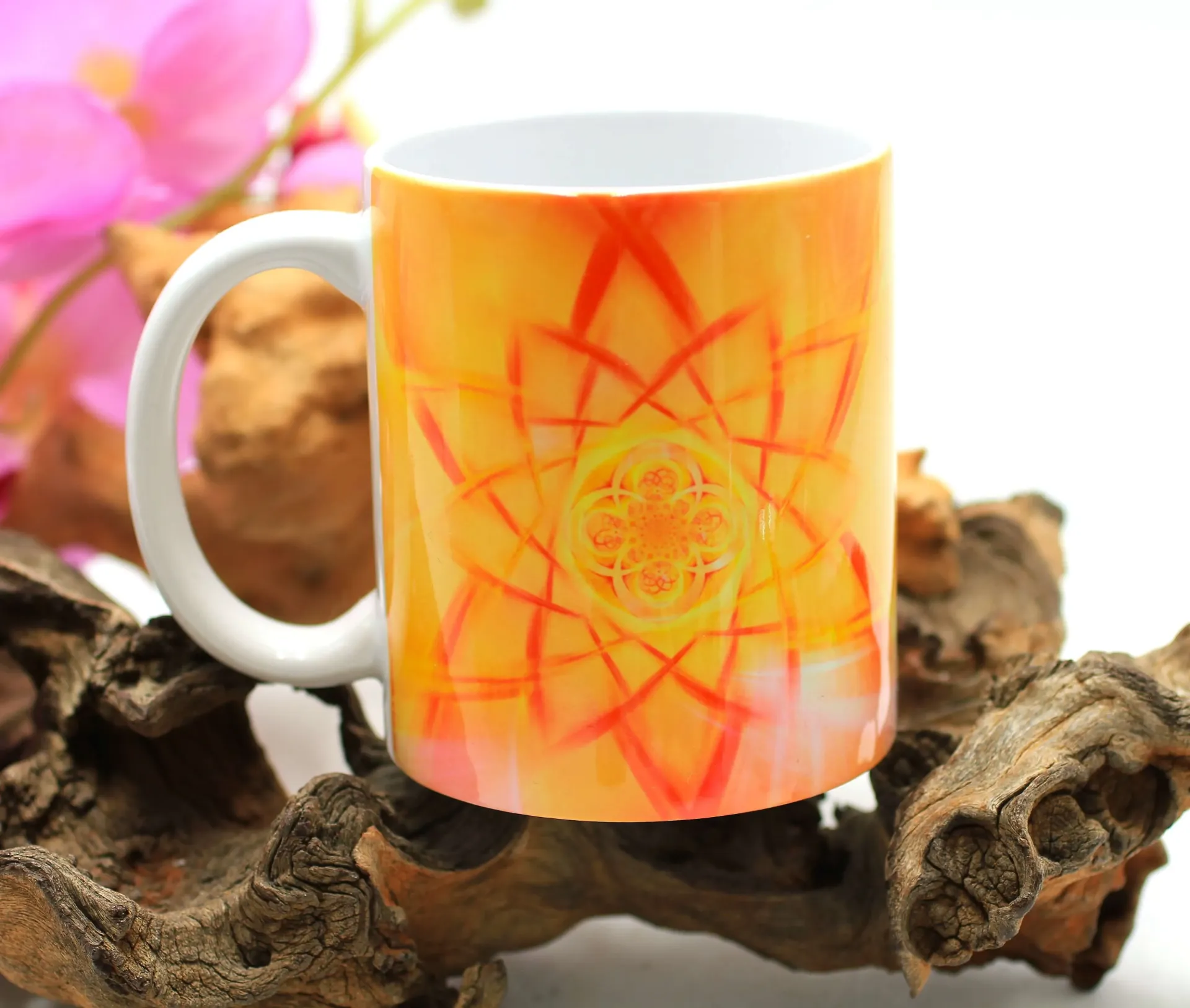 Mug "Fleur de vie et Chakra Plexus"