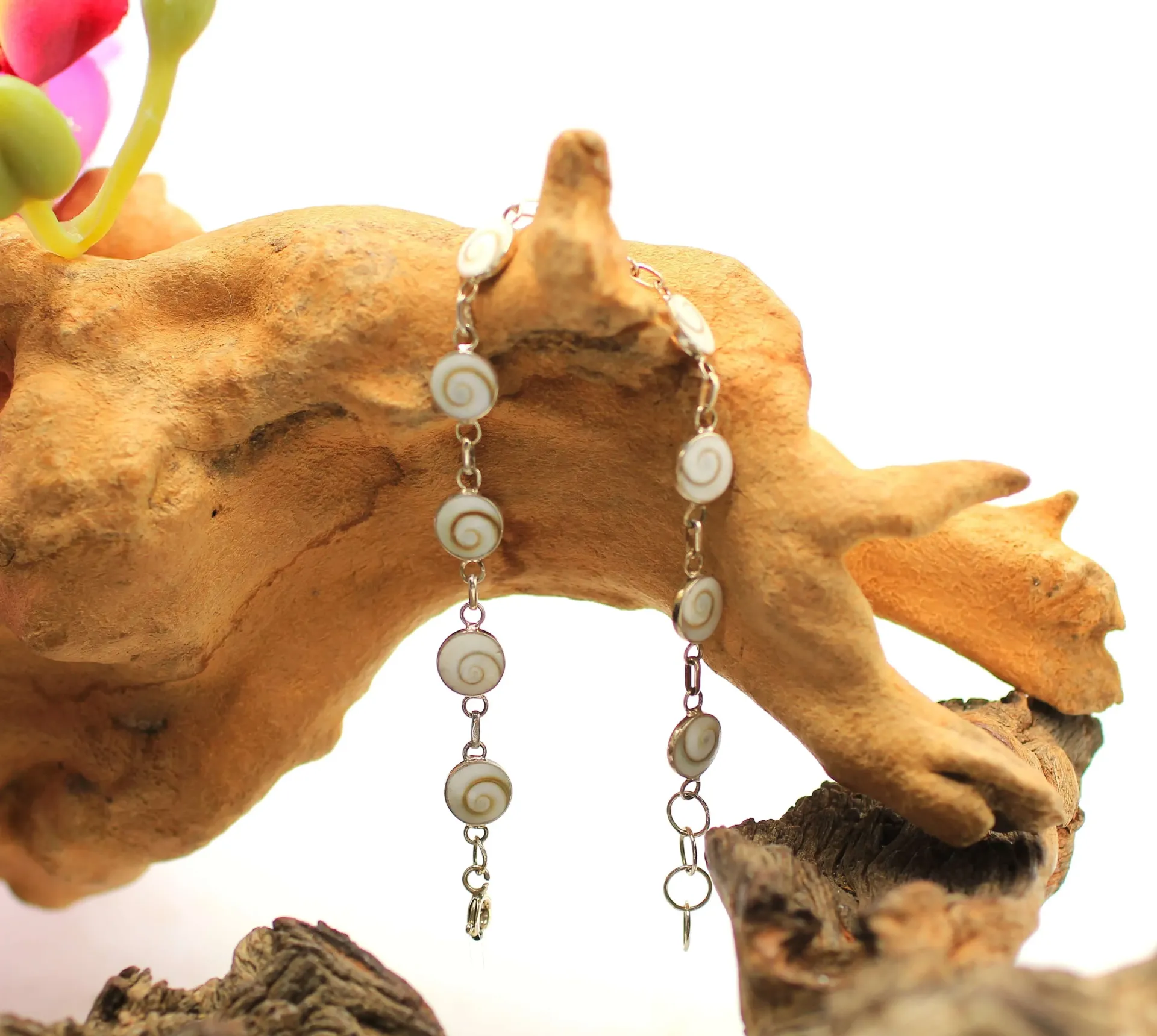 Bracelet avec fermoir en Argent 925 et en Œil de Sainte Lucie