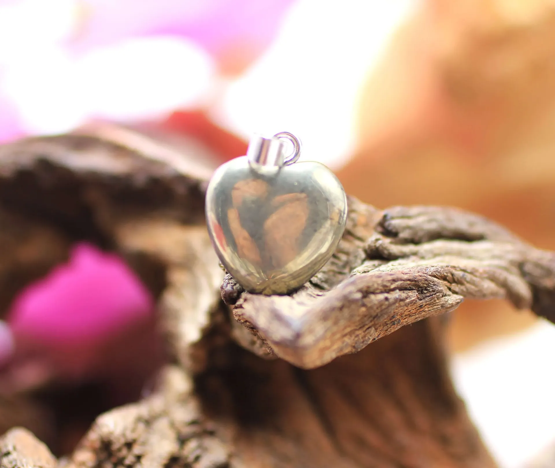 Pendentif cœur en Pyrite