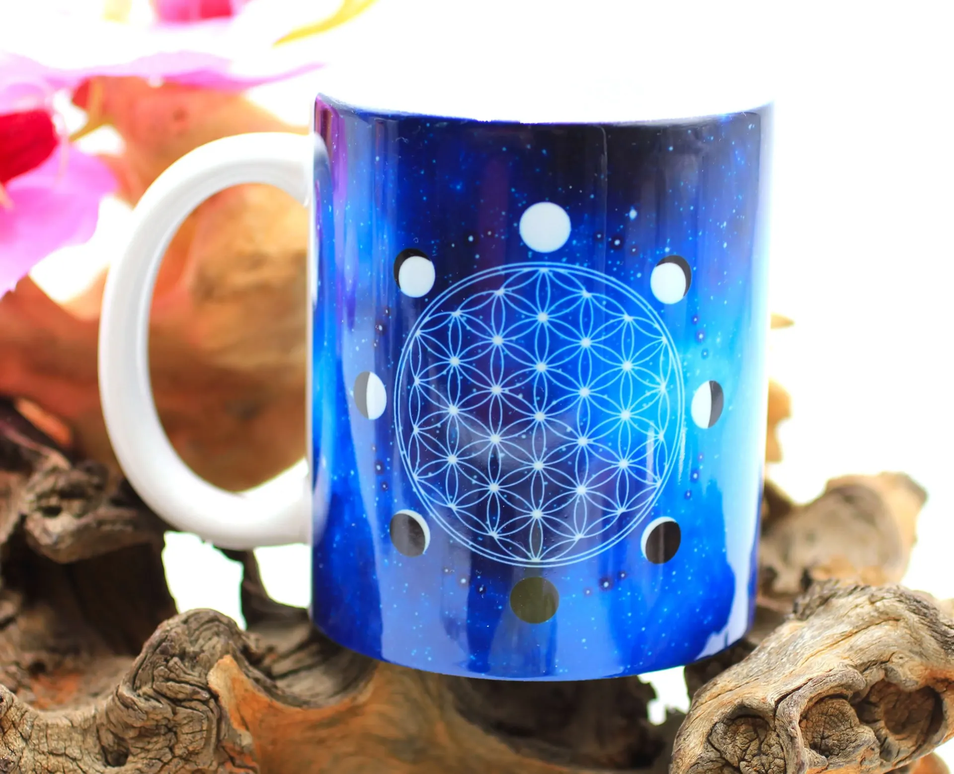 Mug "Fleur de vie et Phase de la Lune"