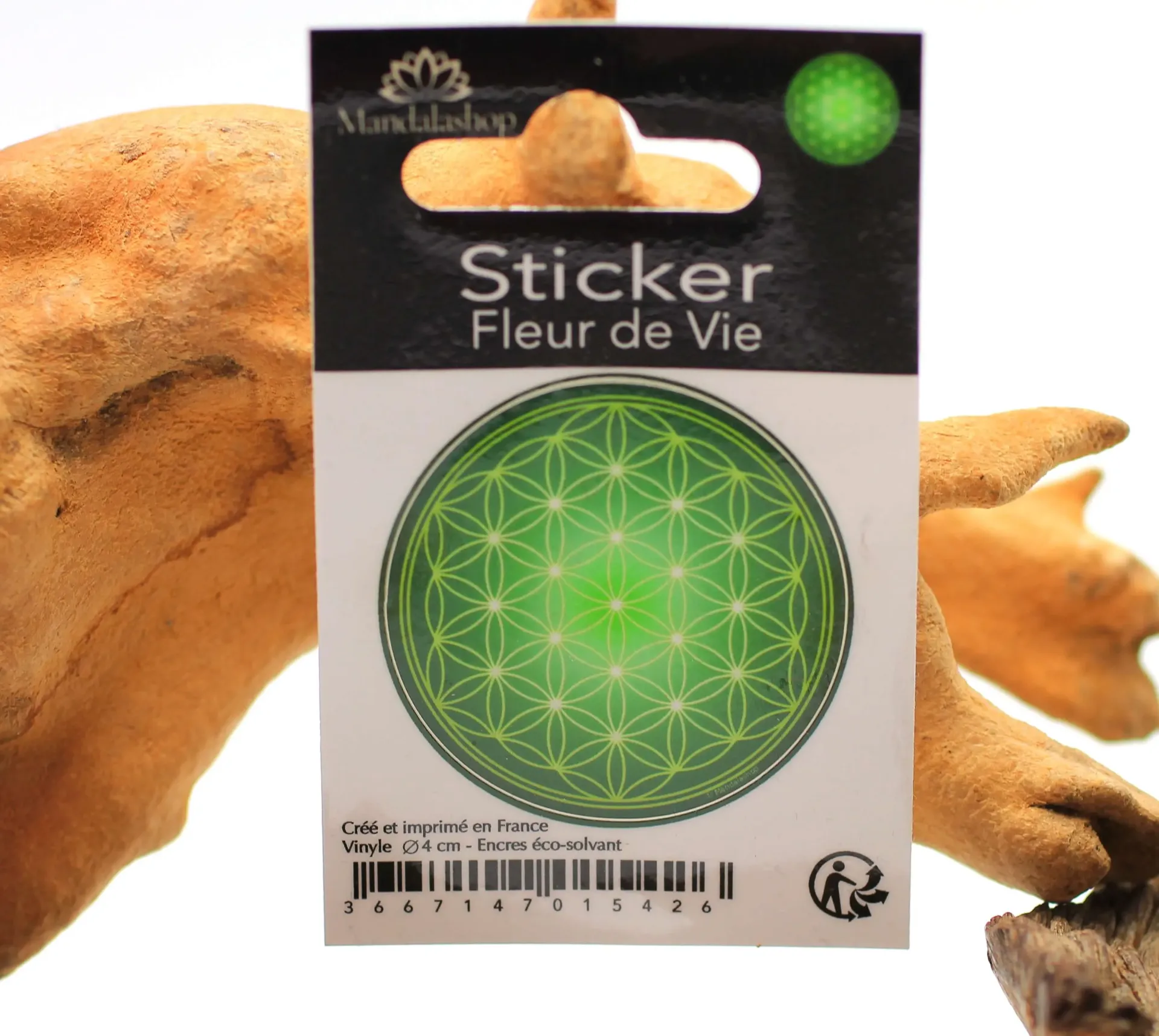 Sticker Fleur de vie et Chakra cœur