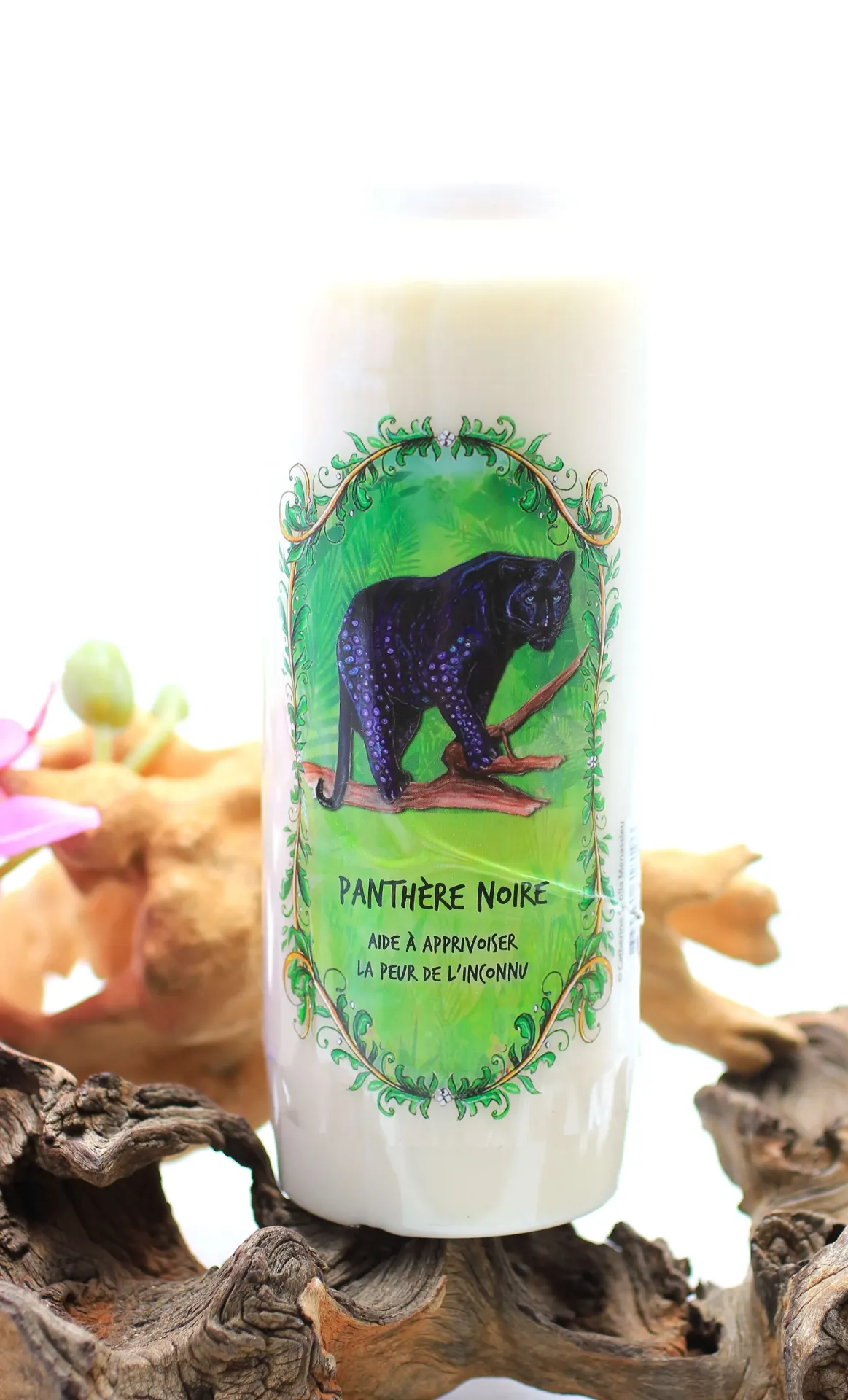 Bougie neuvaine Panthère noire