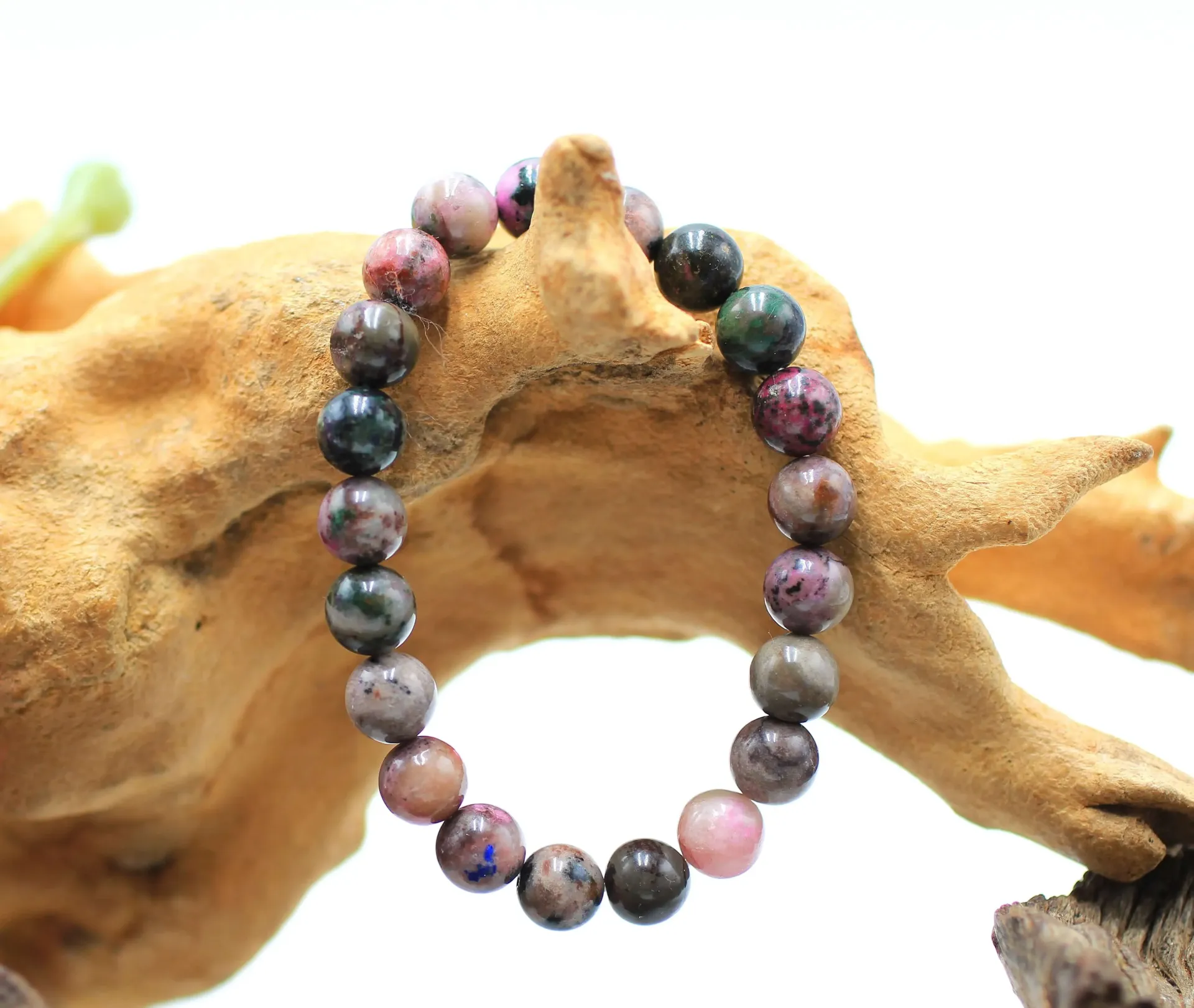 Bracelet en perles 8mm en Cobalto-calcite