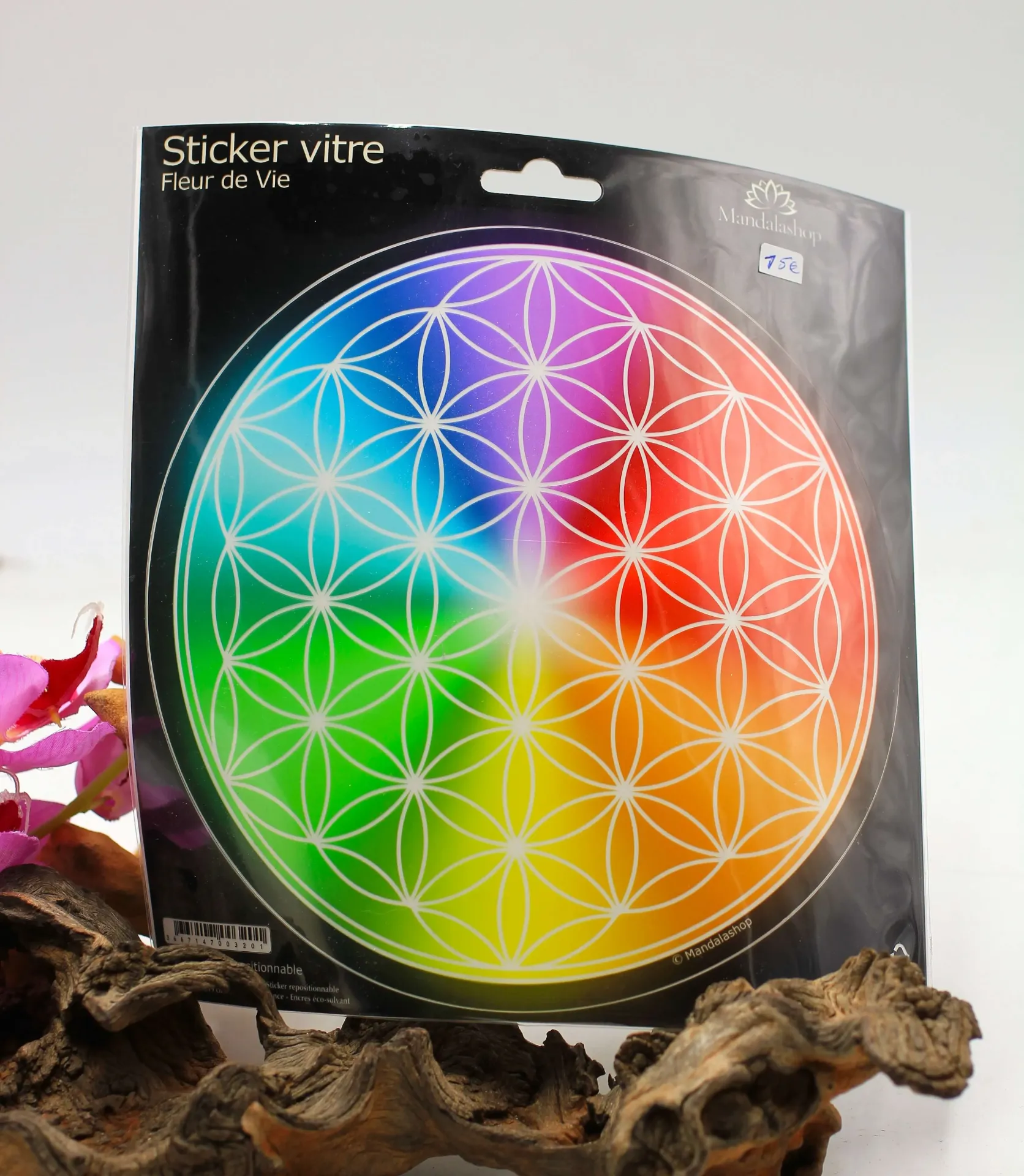 Sticker Fleur de vie et 7 chakras