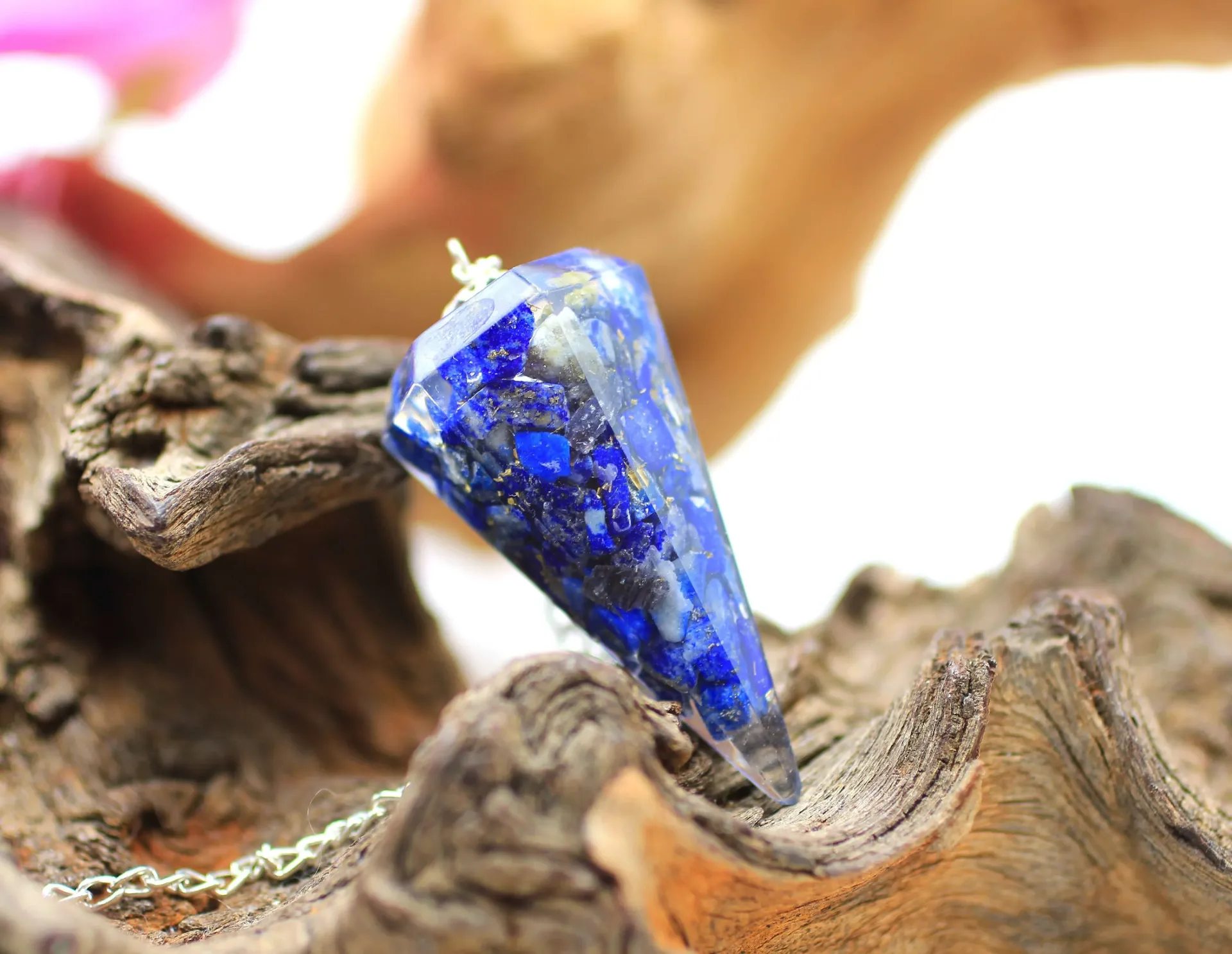 Pendule en Orgonite et Lapis-lazuli