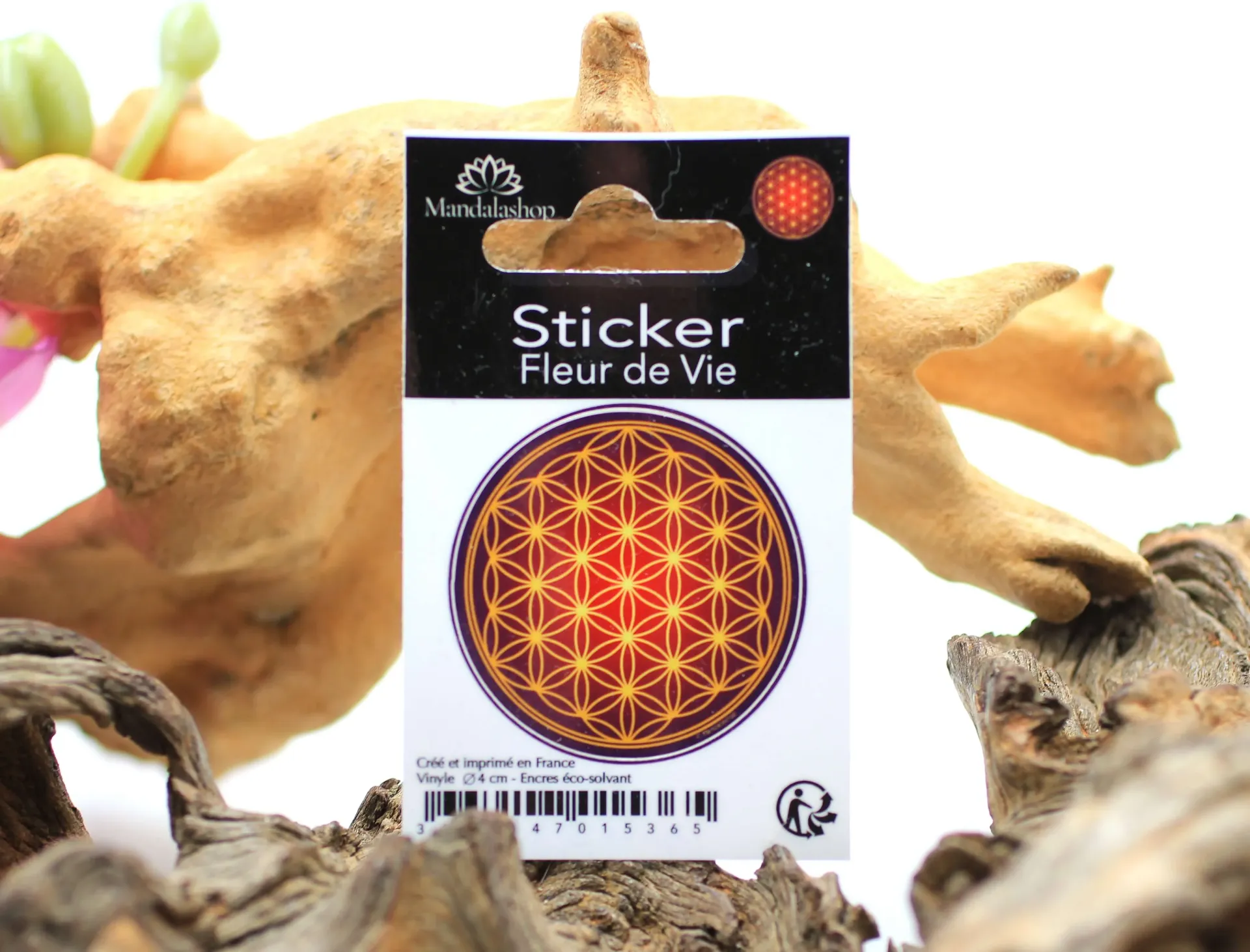 Sticker Fleur de vie antique