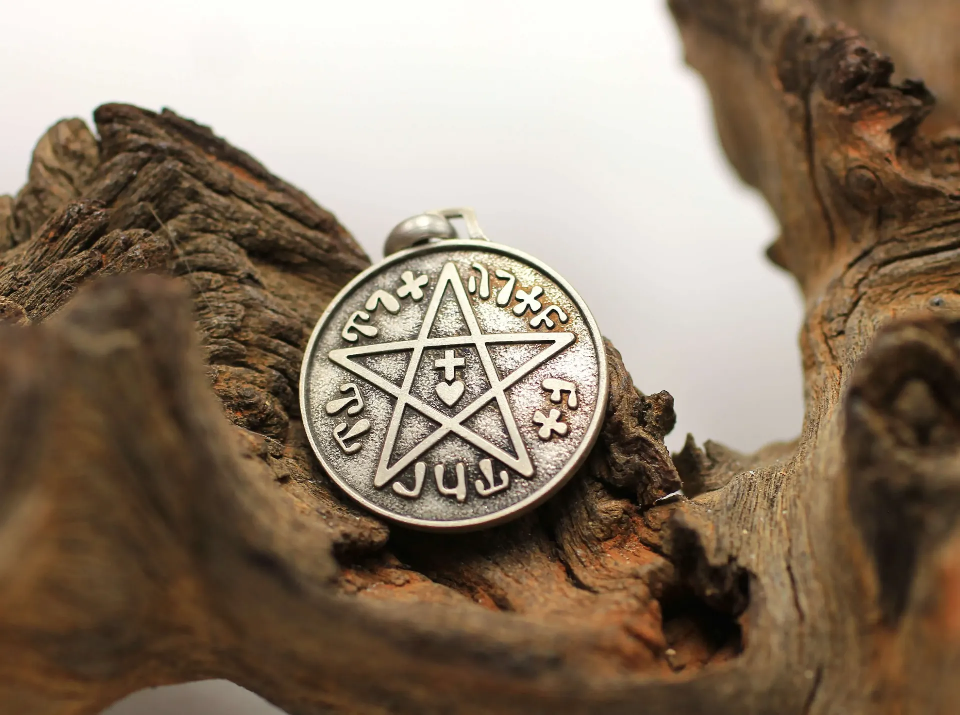 Pendentif Médaille Pentacle et Sceau de Salomon