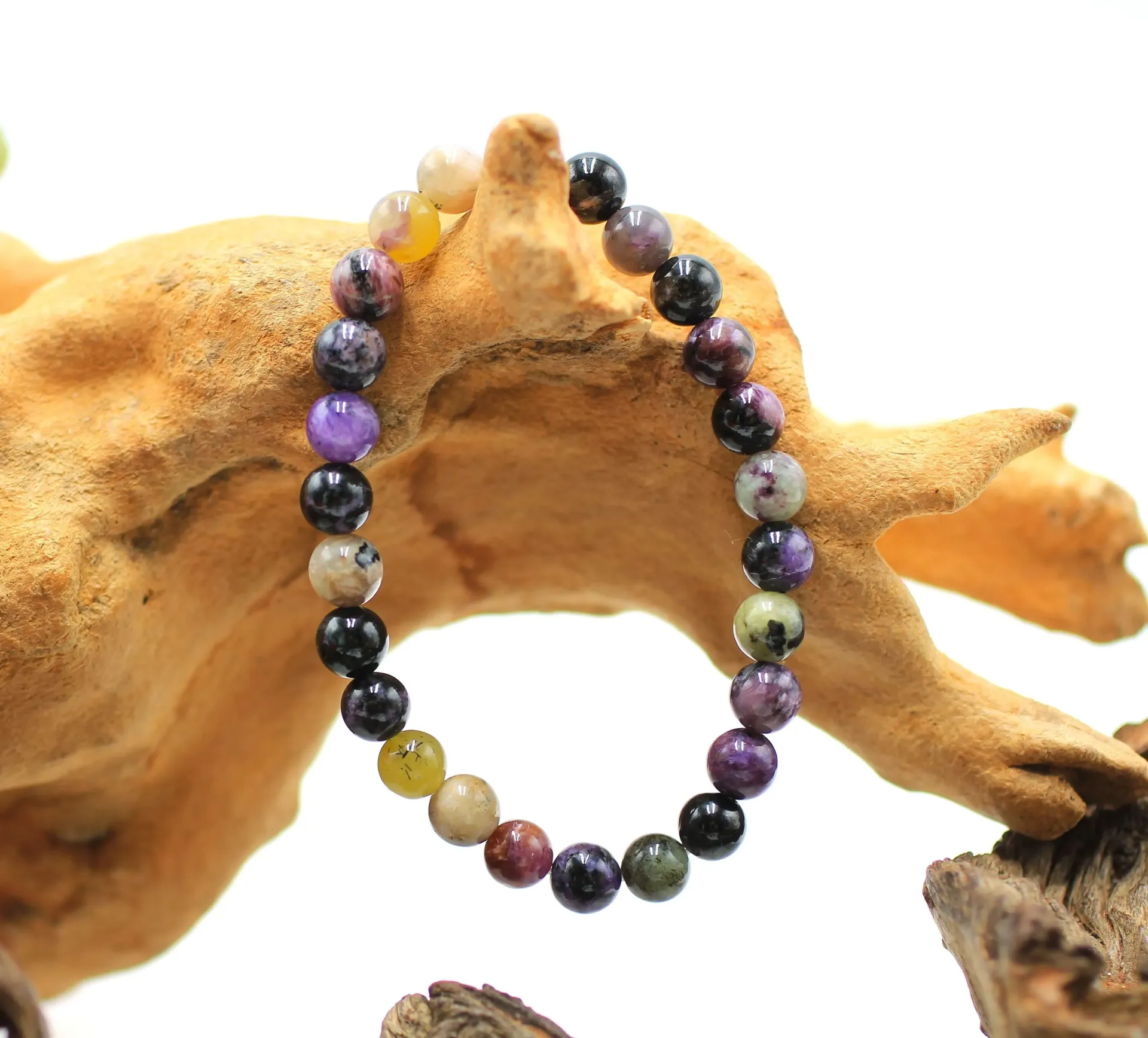 Bracelet en perles 7mm en Charoïte