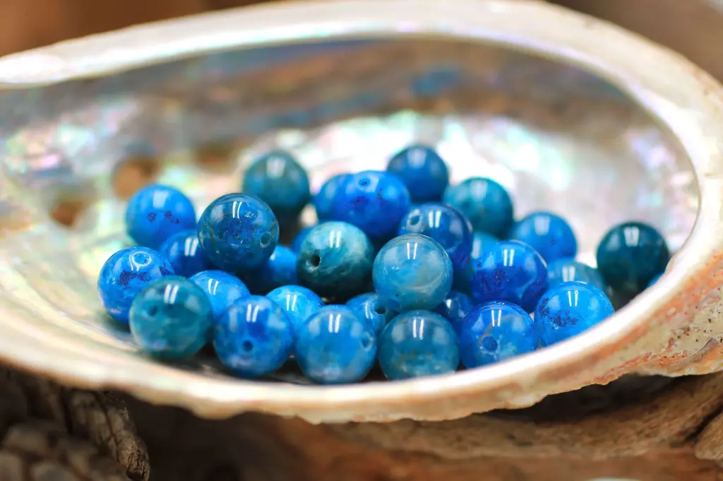 Perle 8mm en Apatite bleue