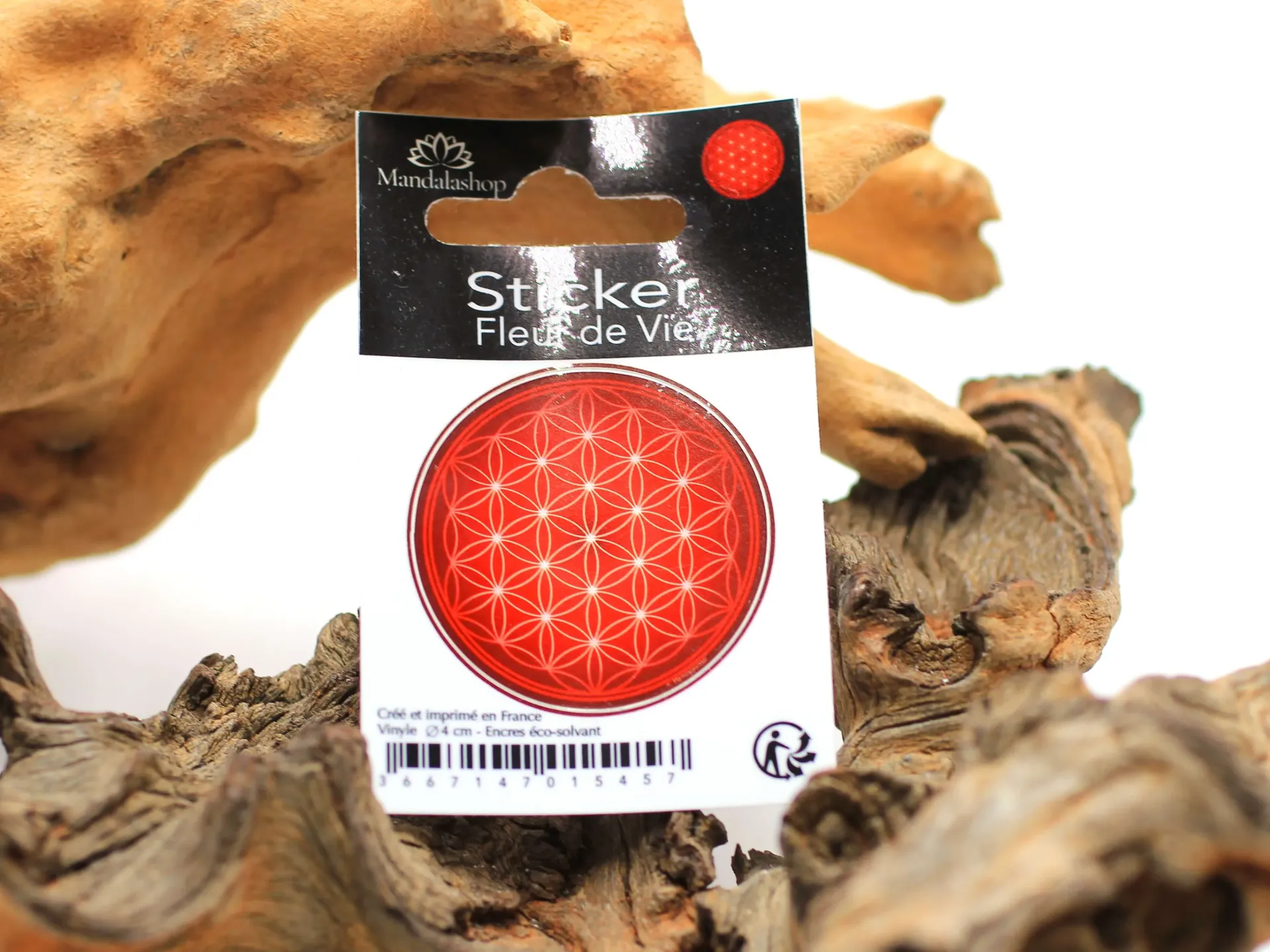 Sticker Fleur de vie et Chakra Racine