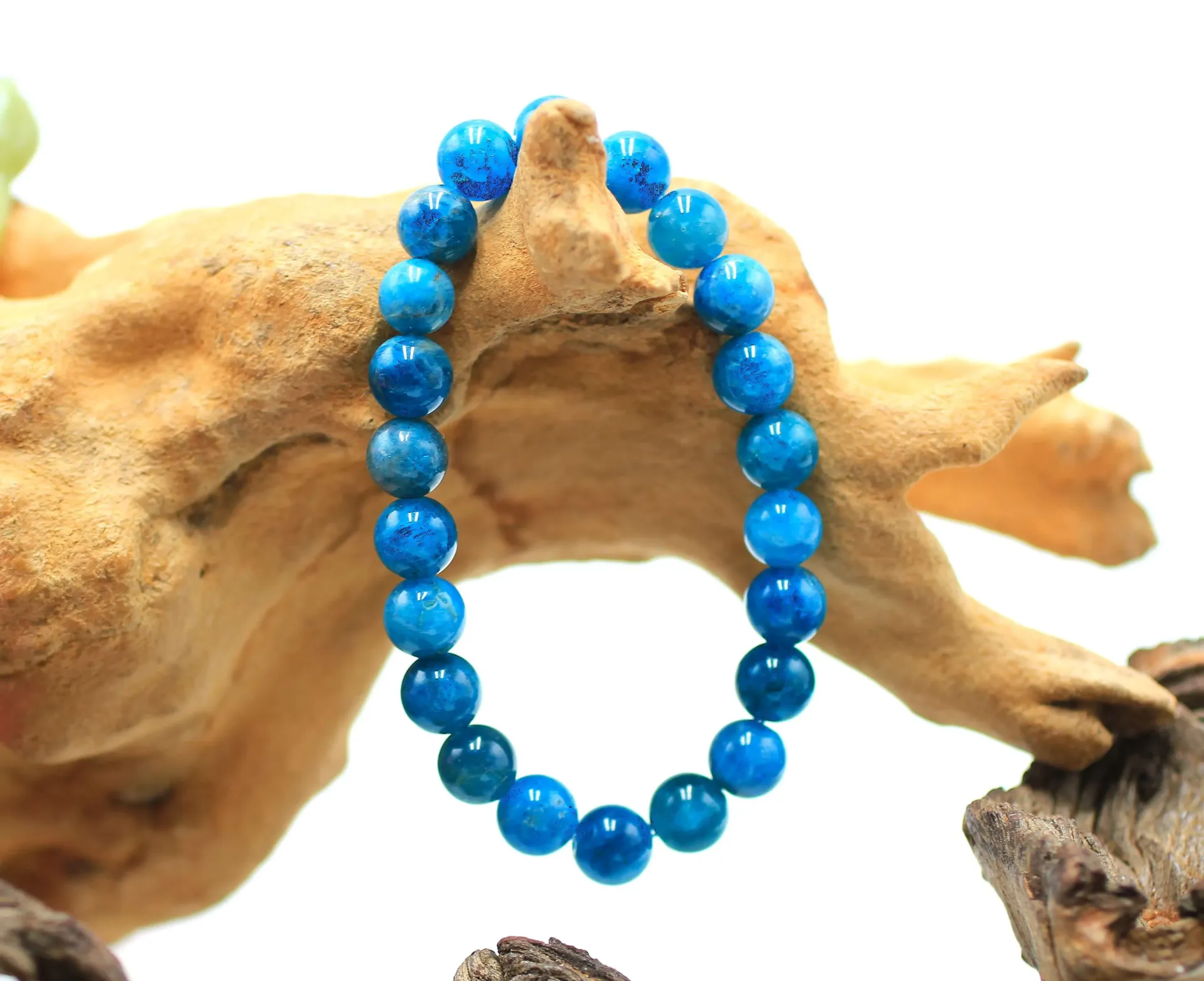 Bracelet en perles 8mm en Apatite bleue