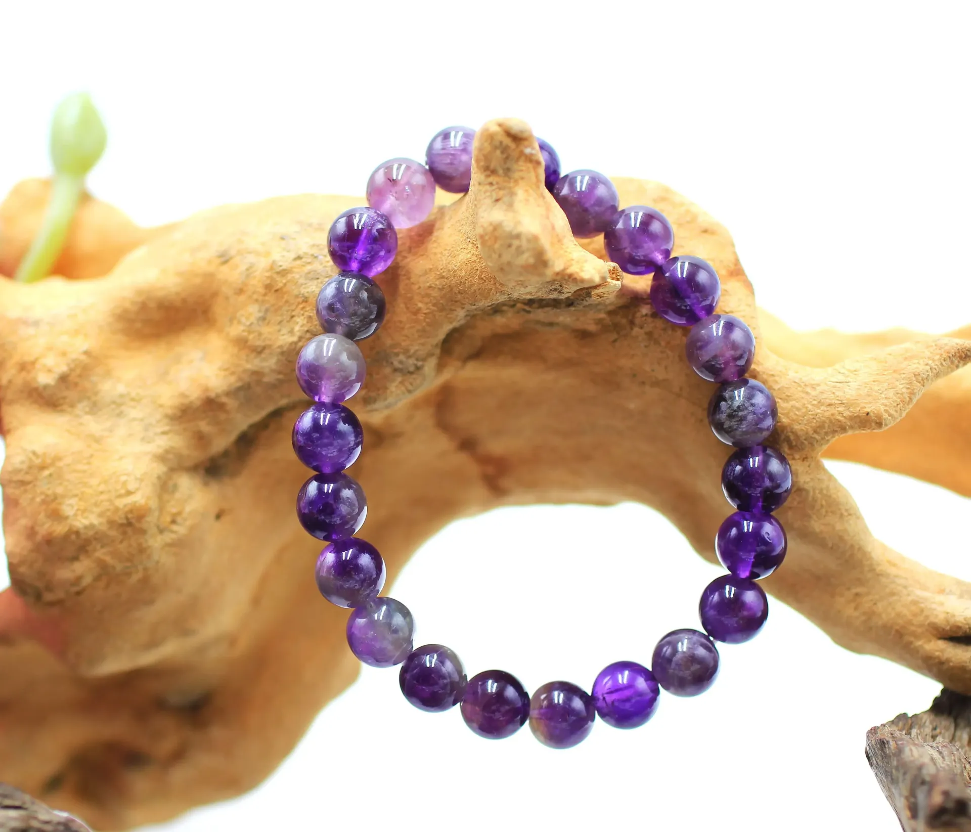 Bracelet en perles 8mm en Améthyste