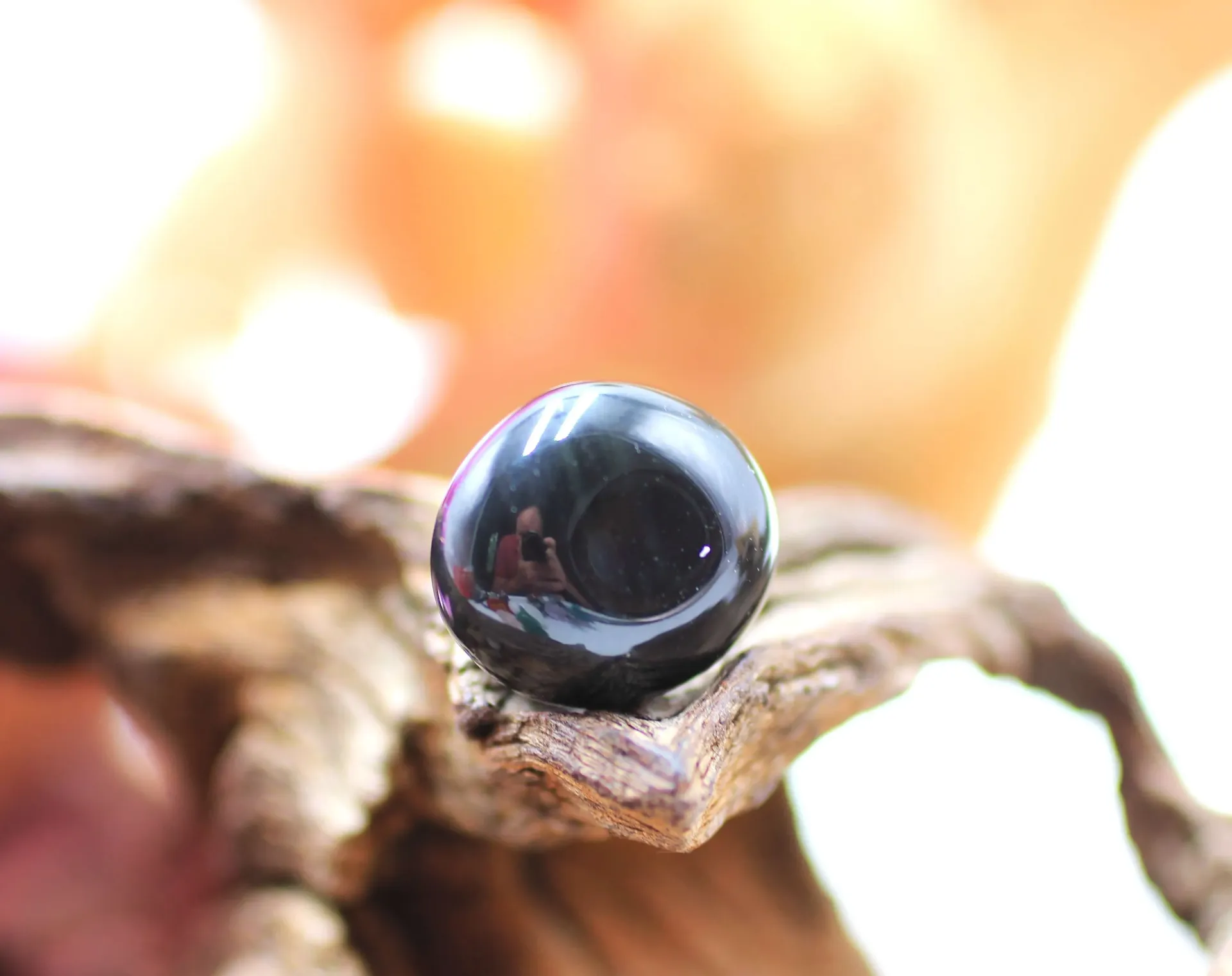 Obsidienne œil céleste roulée