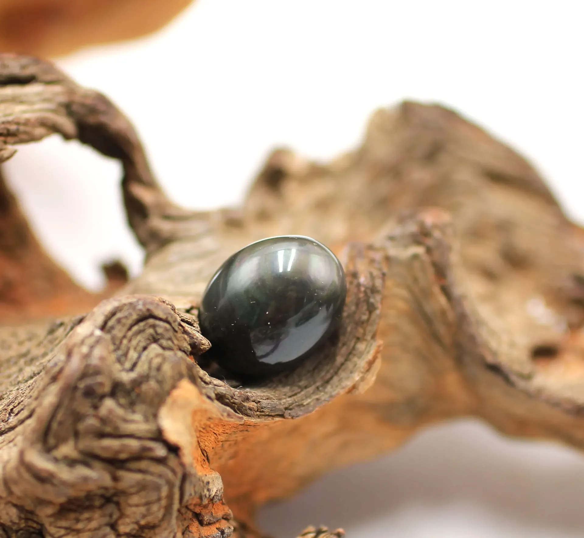 Obsidienne œil céleste roulée