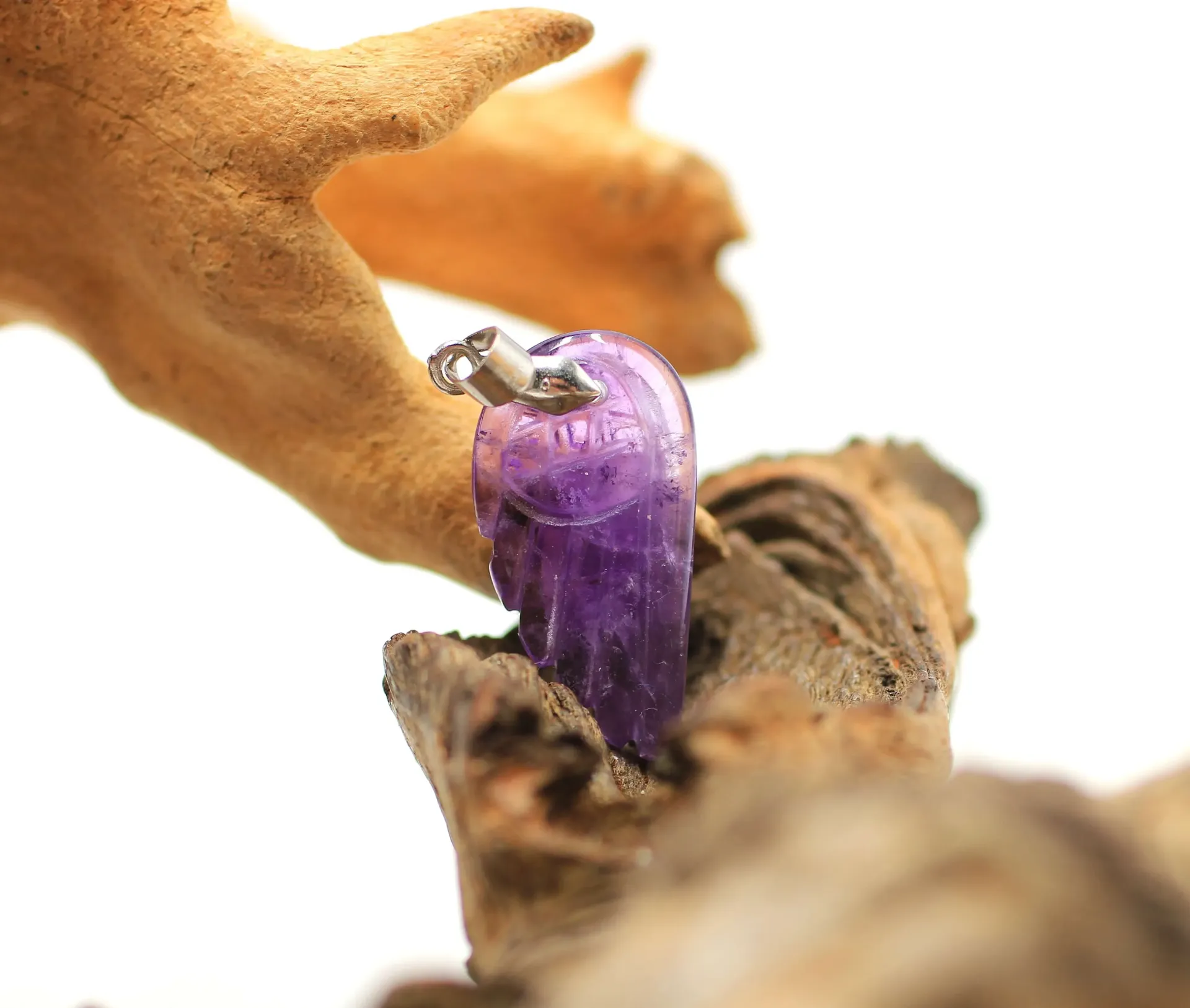 Pendentif aile d'Ange en Améthyste