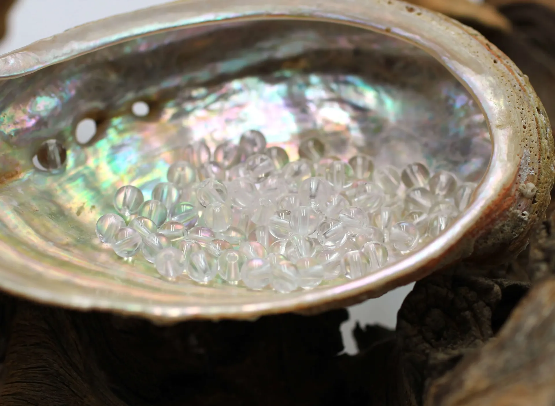 Perle 4mm en Cristal de roche