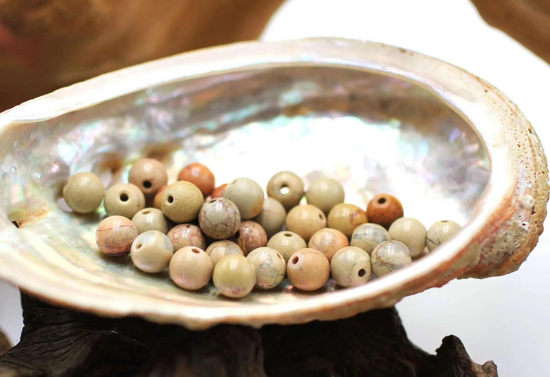 Perle 6mm en Jaspe bleu