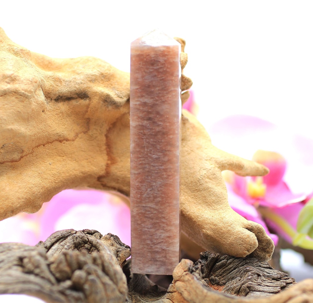 Obélisque en Pierre de lune pêche