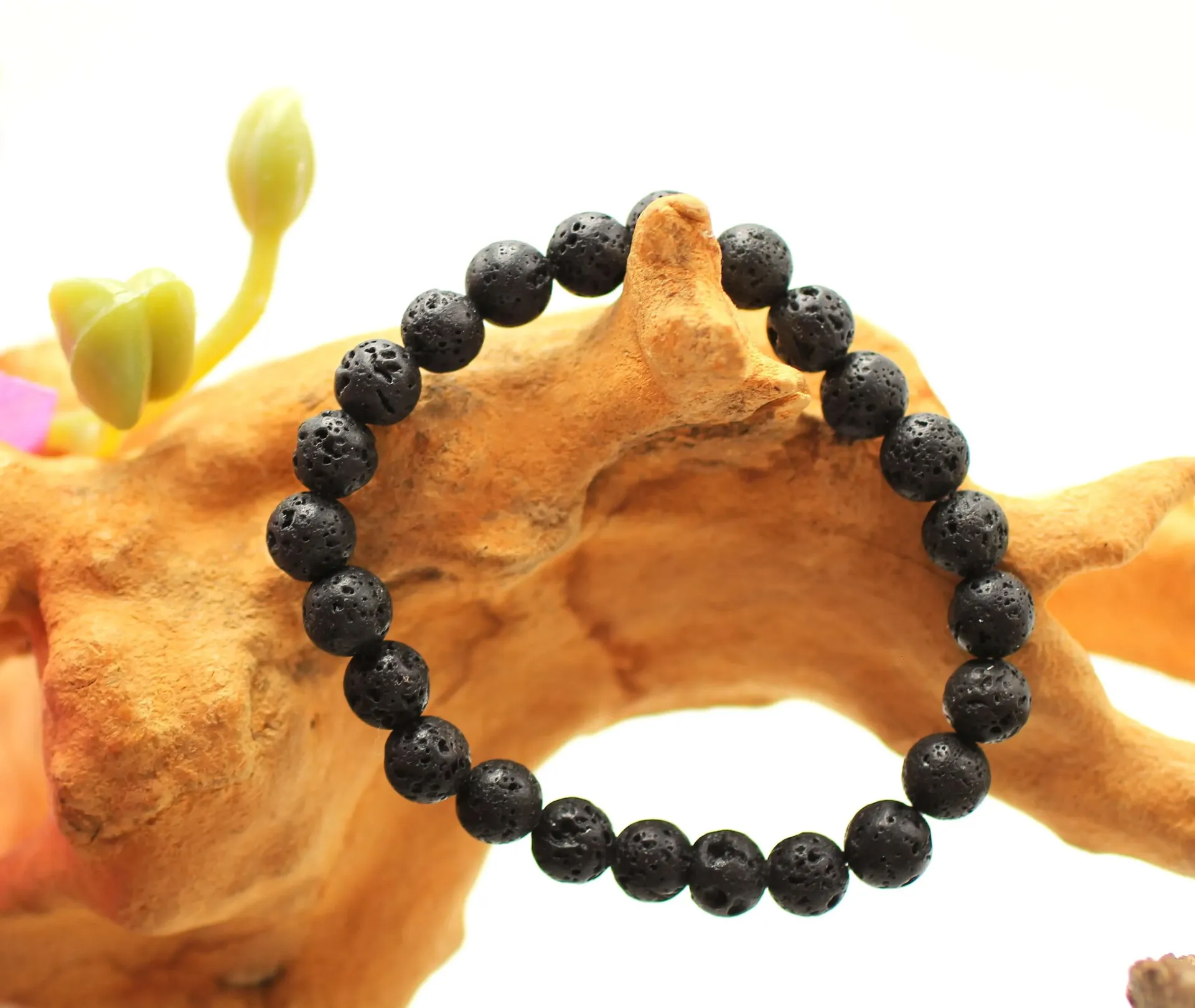 Bracelet en perles 8mm en Pierre de lave