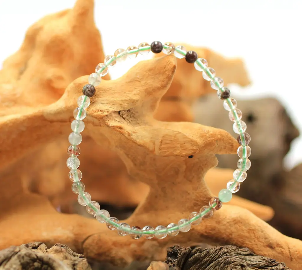 Bracelet en perles 4mm en Quartz chlorite