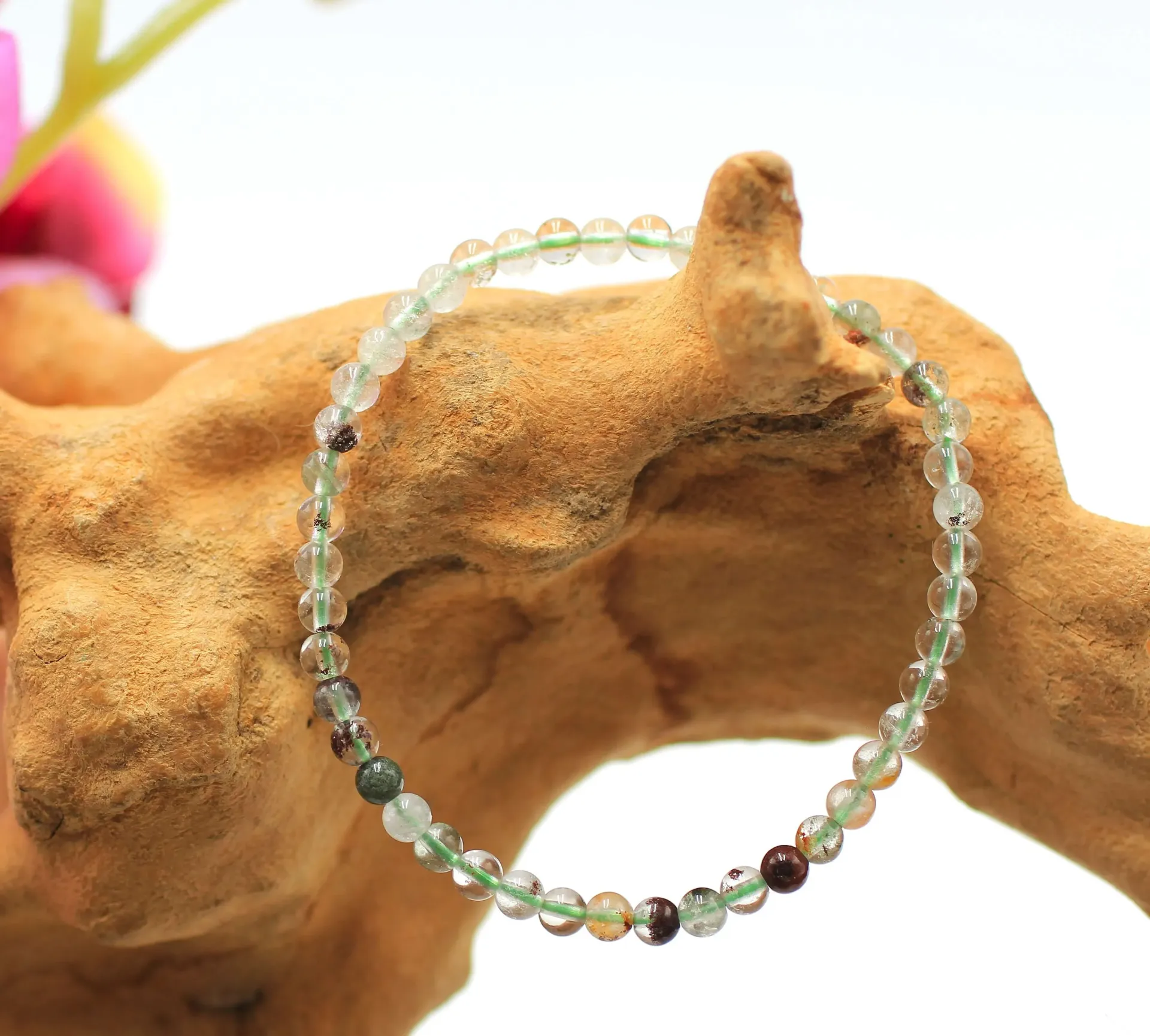 Bracelet en perles 4mm en Quartz chlorite