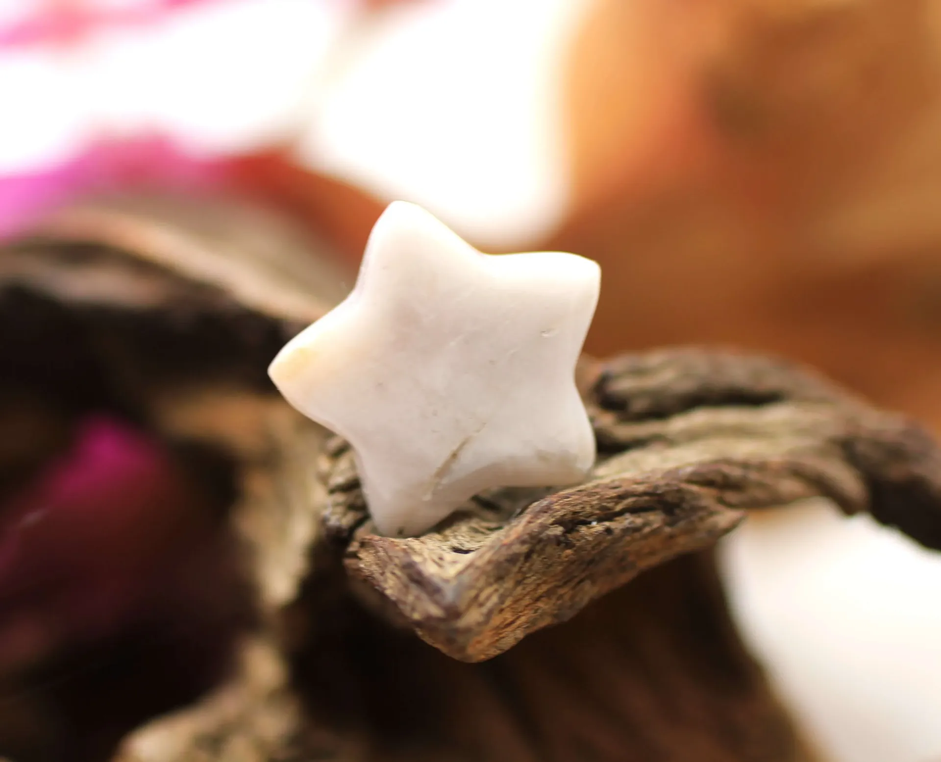 Etoile en Agate blanche