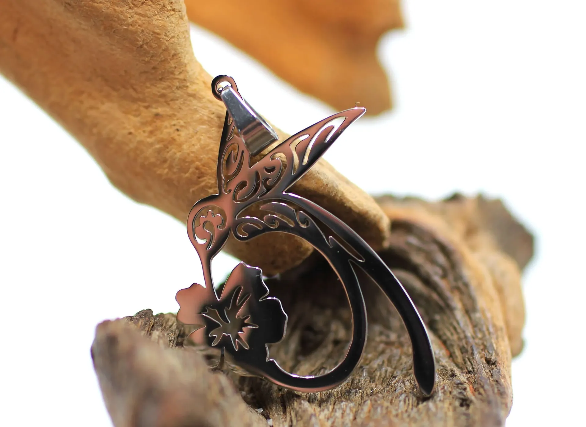 Pendentif Colibri en Acier