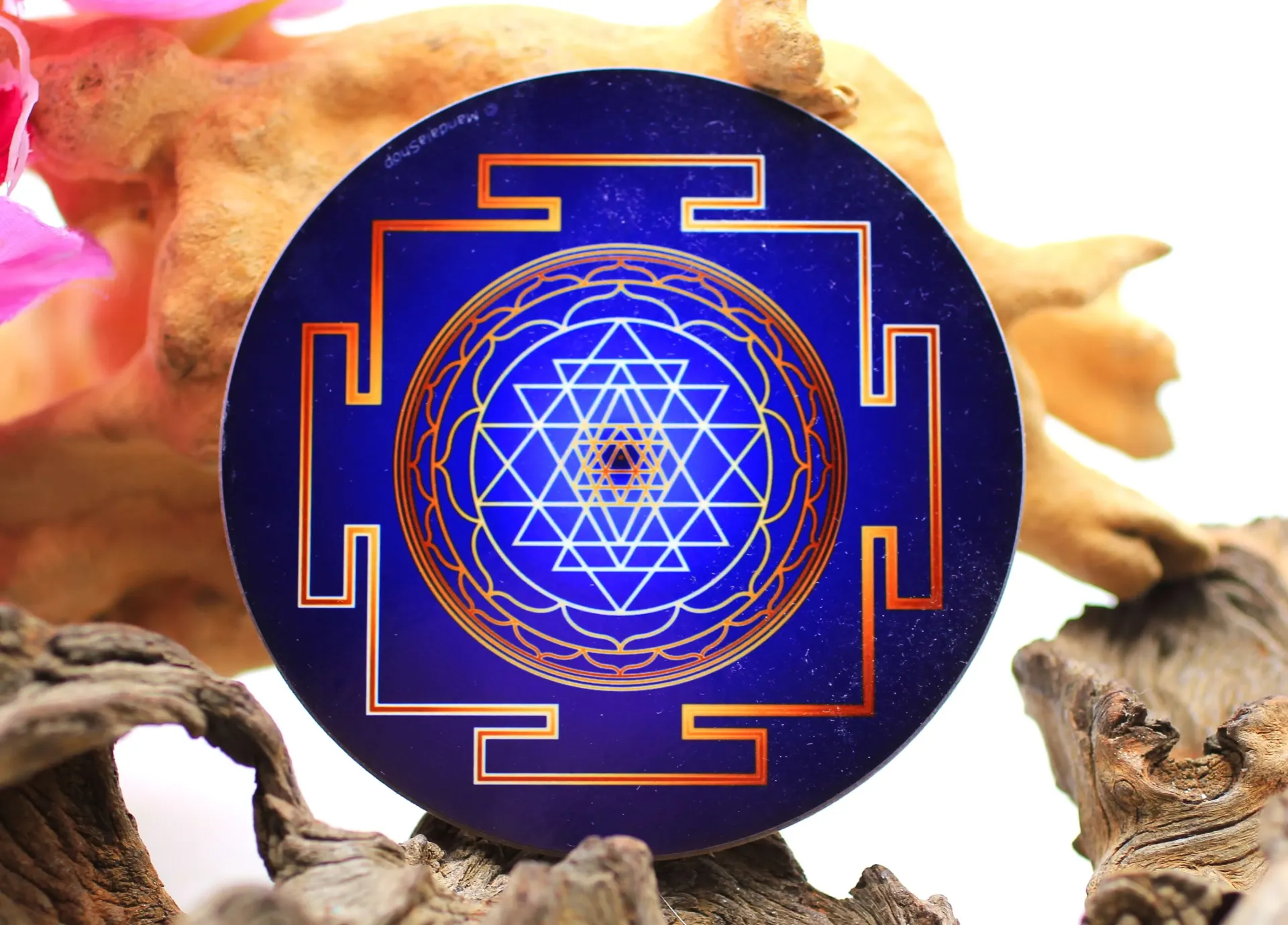 Disque harmonisant en bois et Sri Yantra