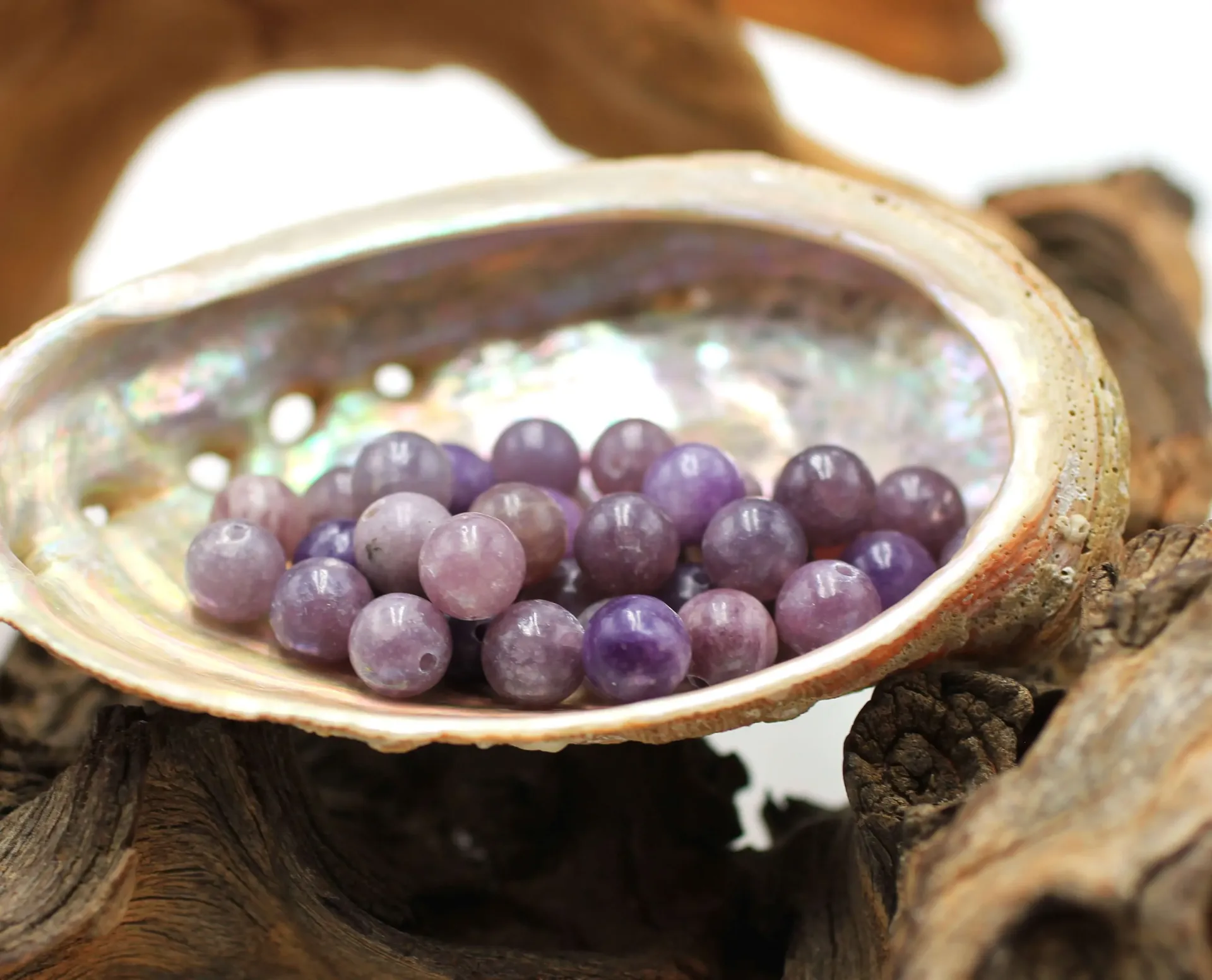 Perle 8mm en Lépidolite