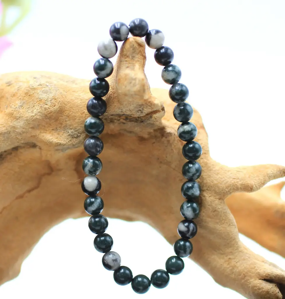 Bracelet en perles 6mm en Orthoceras