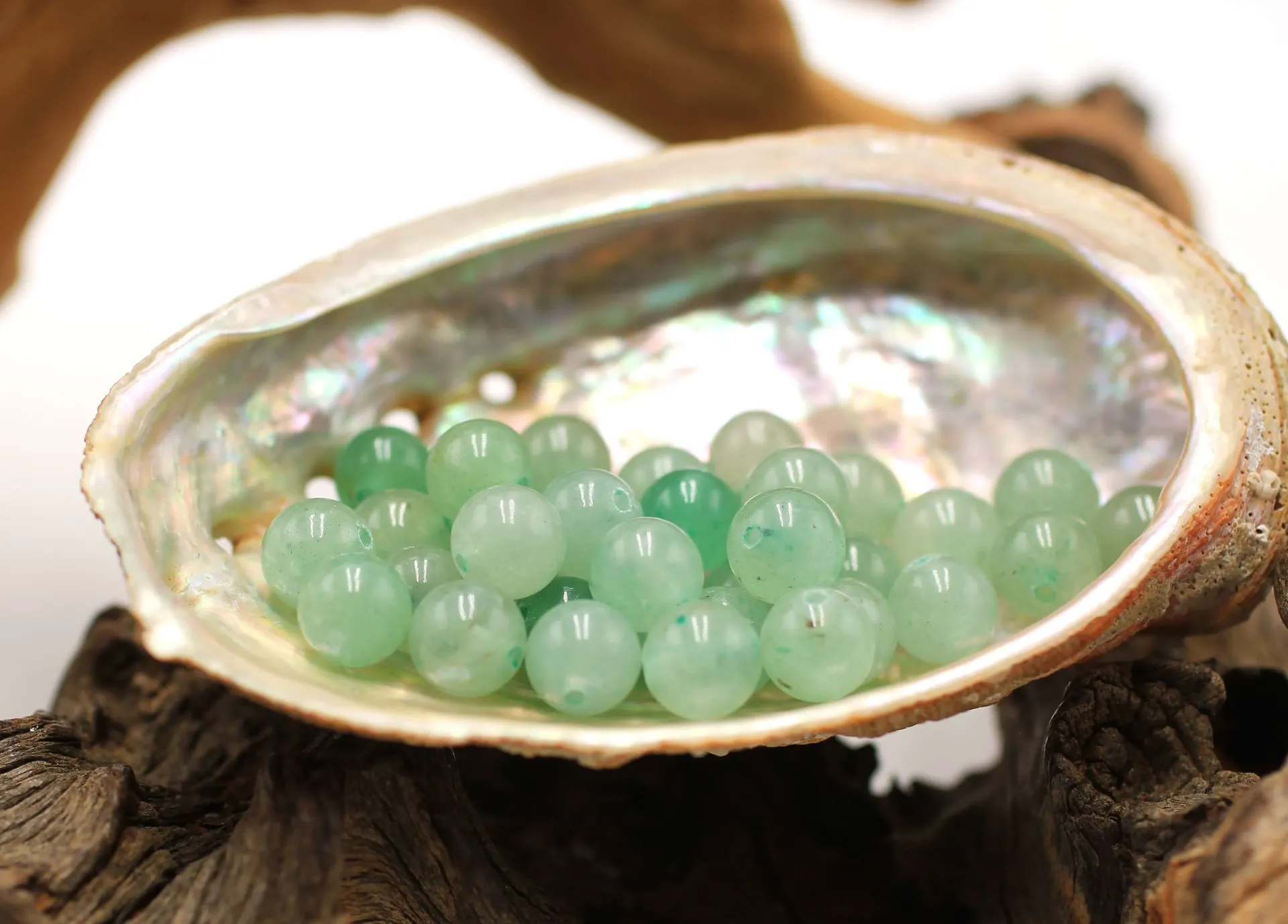 Perle 8mm en Aventurine verte