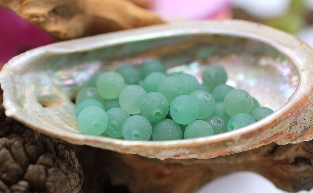 Perle 8mm en Aventurine verte matte